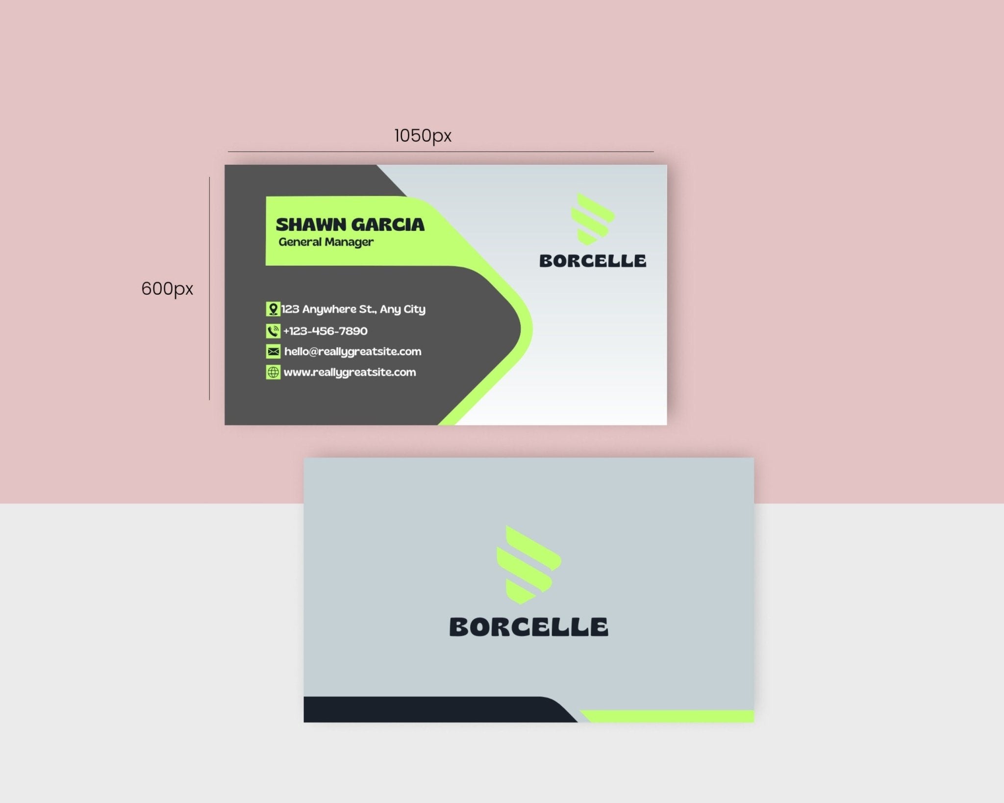 1050px x 600px Minimalist Canva template for personal branding