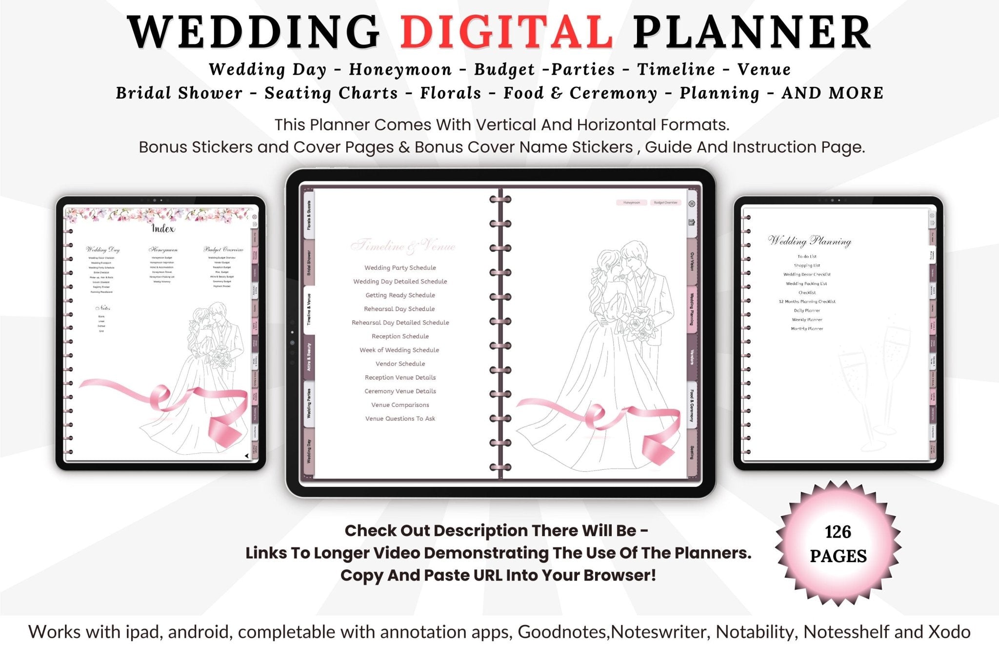 Editable wedding checklist and budget tracker