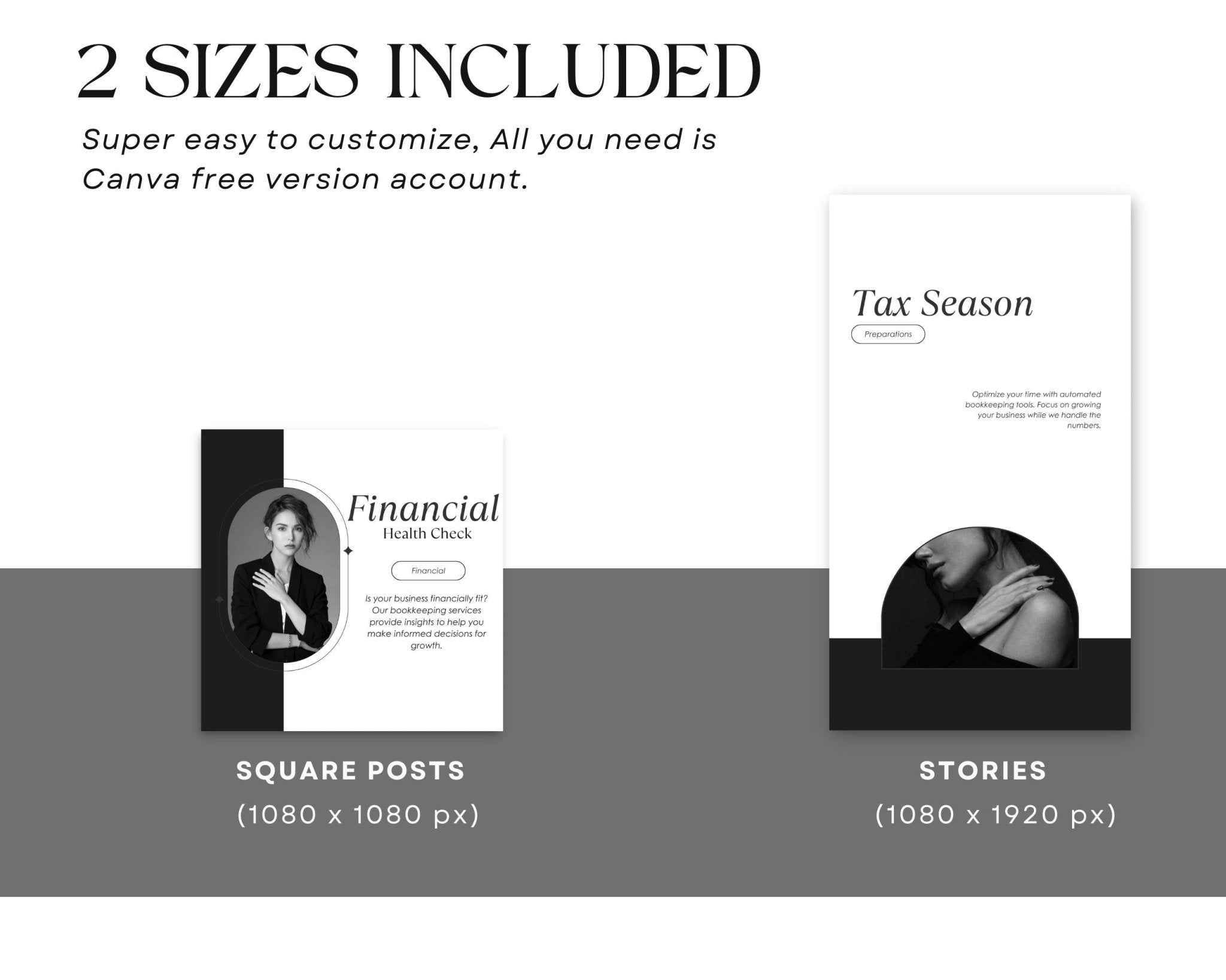 "Client testimonial template for accountants – Canva editable"