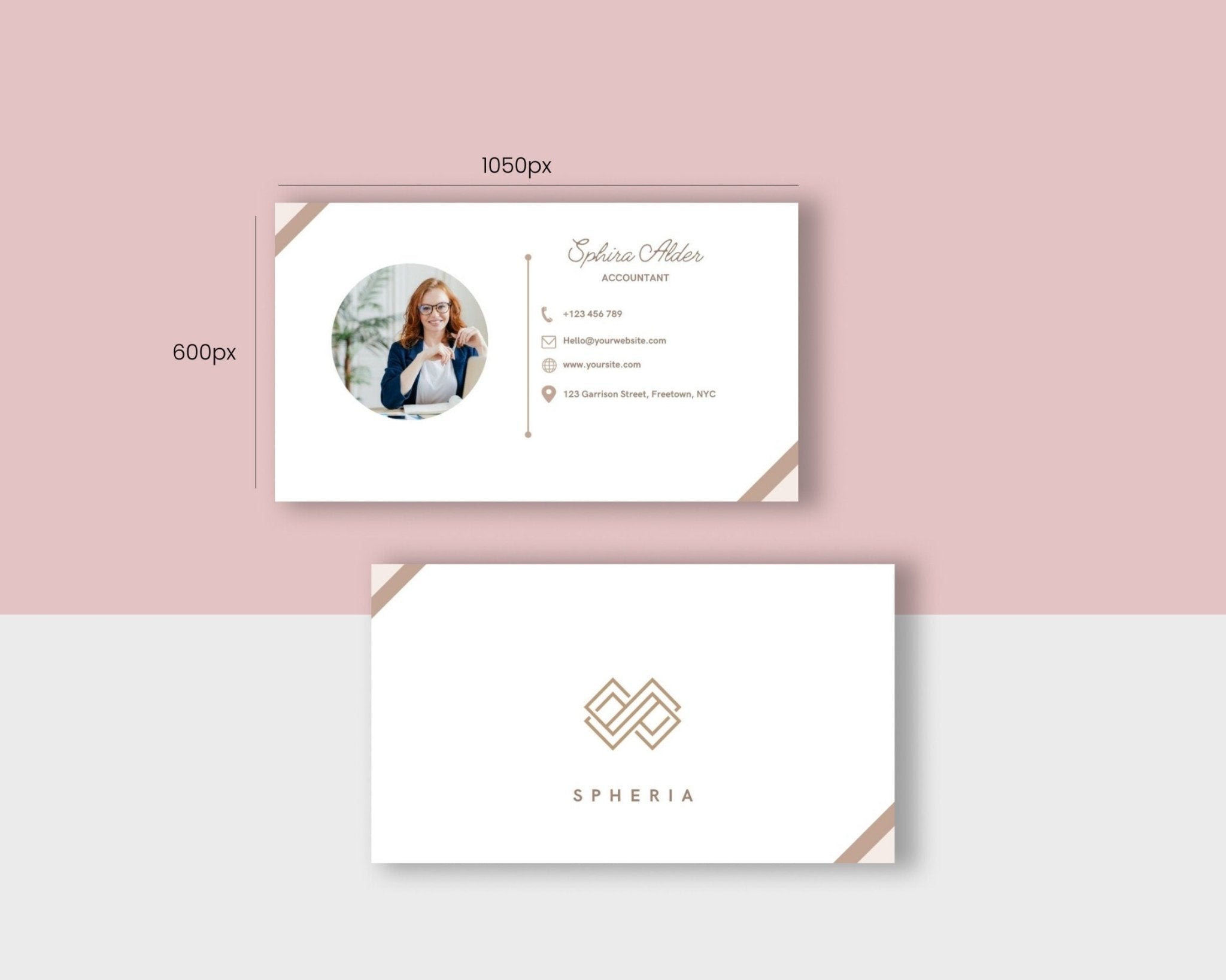 Modern business card template with social media icons