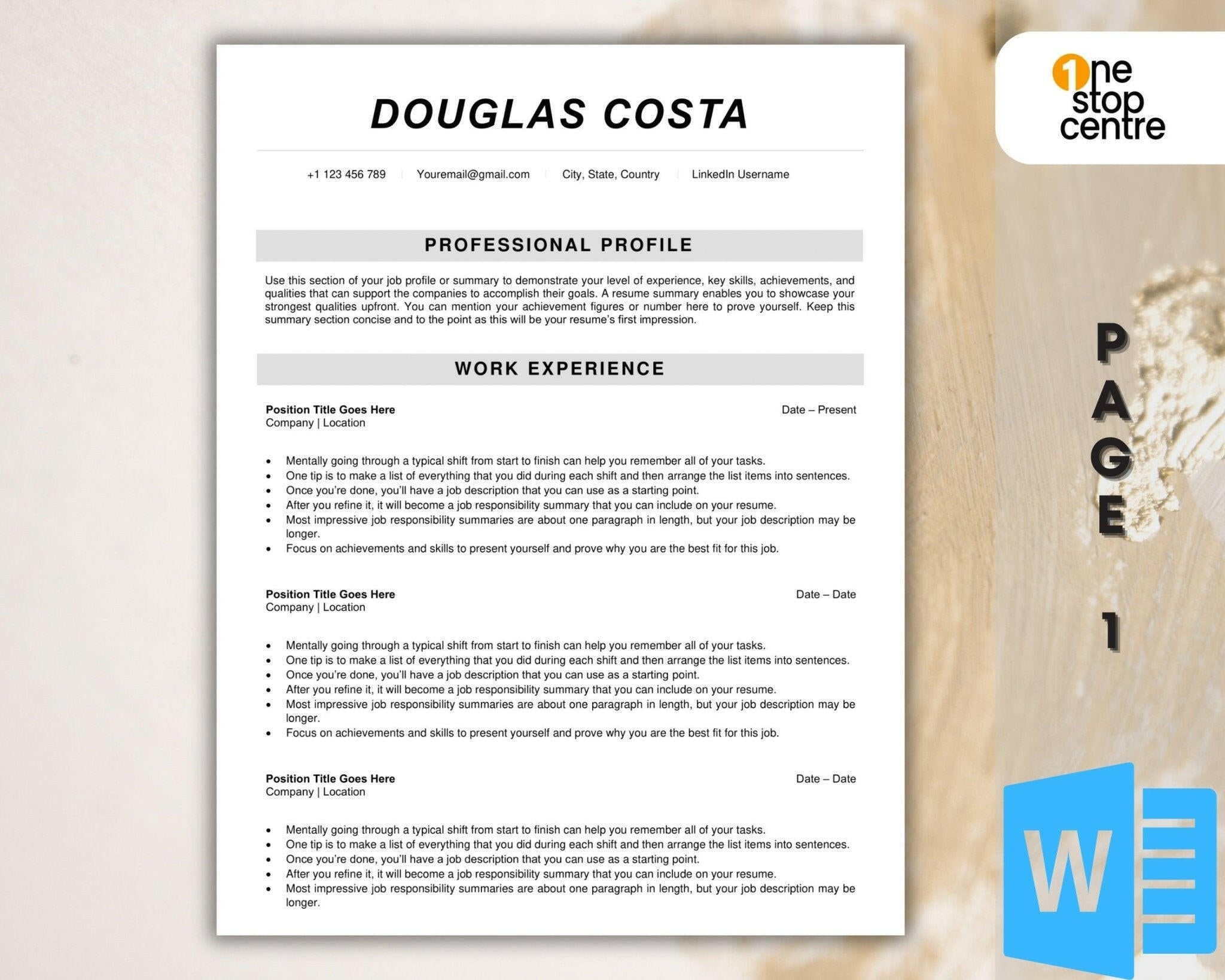 Professional CV and cover letter design for job applications
