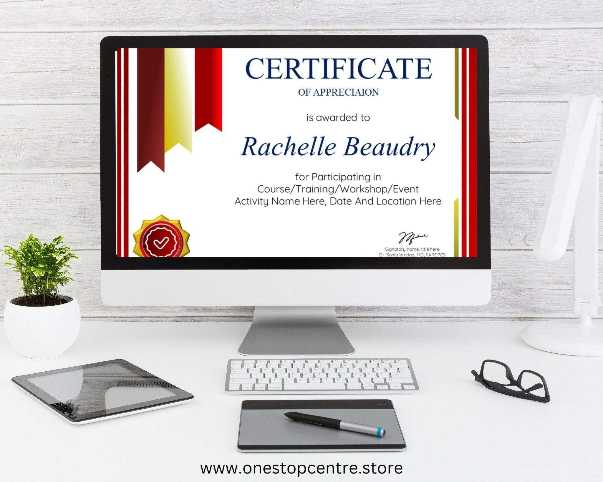 Editable PowerPoint Award Certificate Template