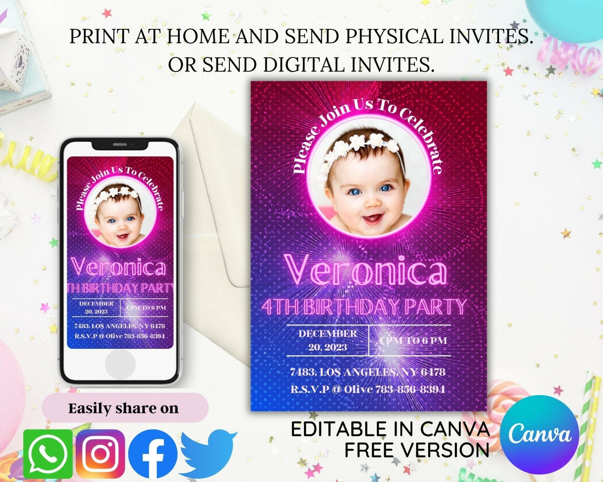 Mobile-friendly birthday card design