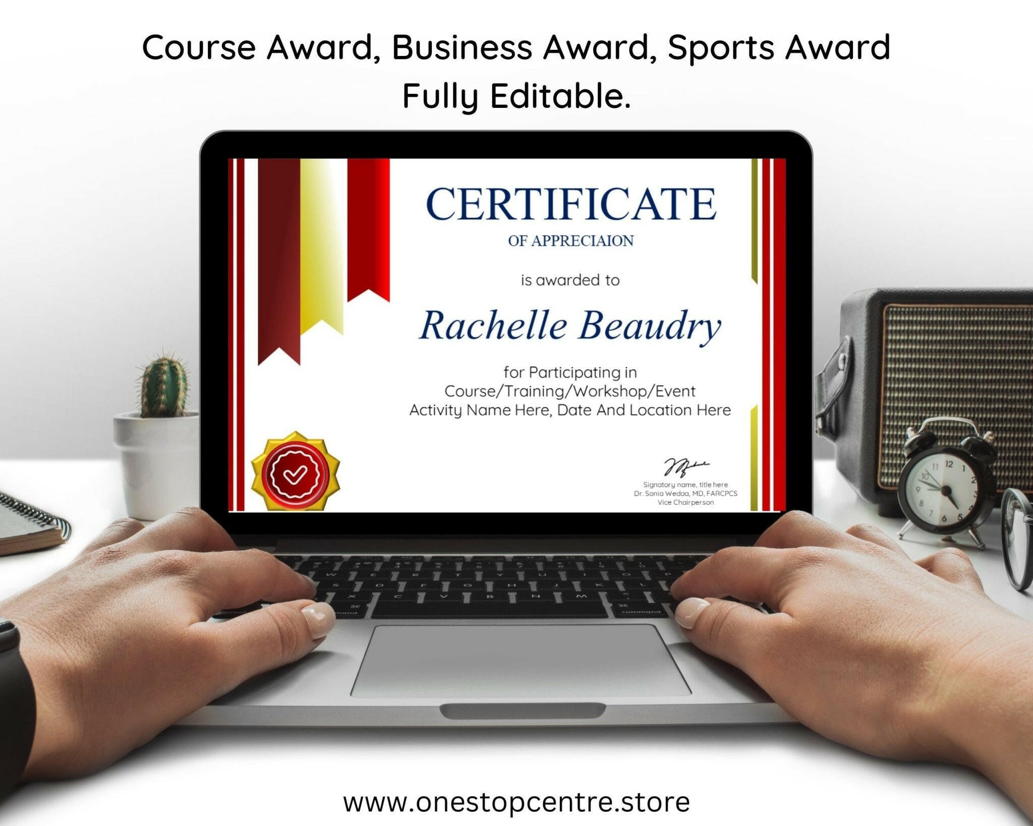 Microsoft Word Certificate of Appreciation Editable