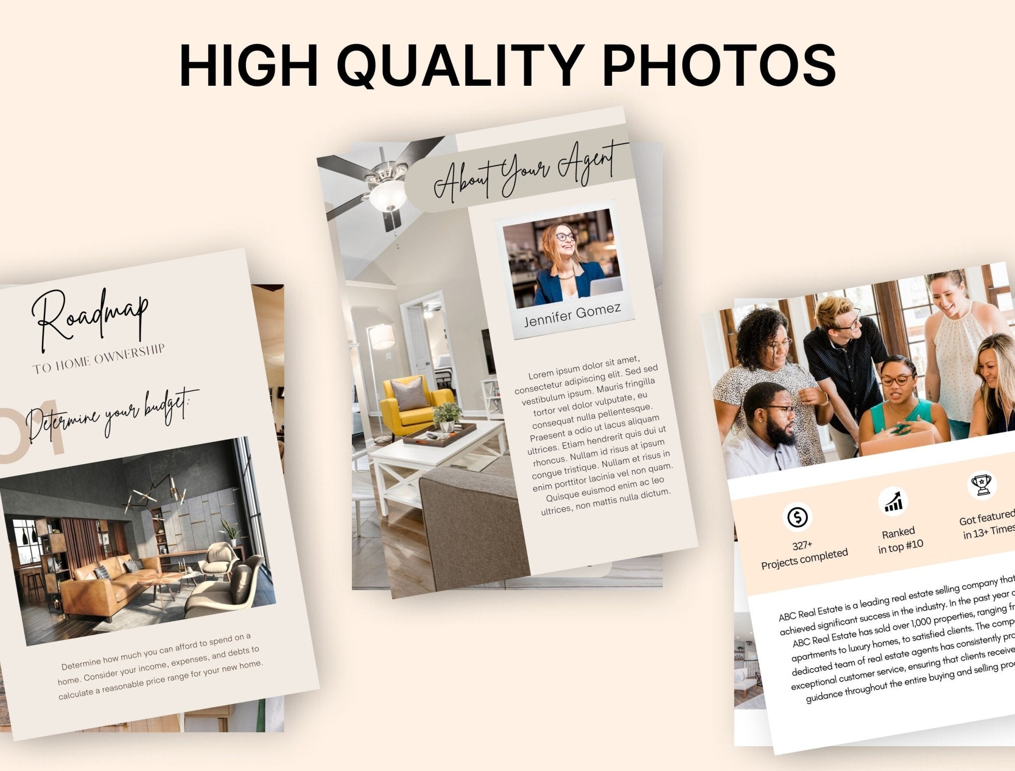 A4 real estate buyer welcome packet Canva