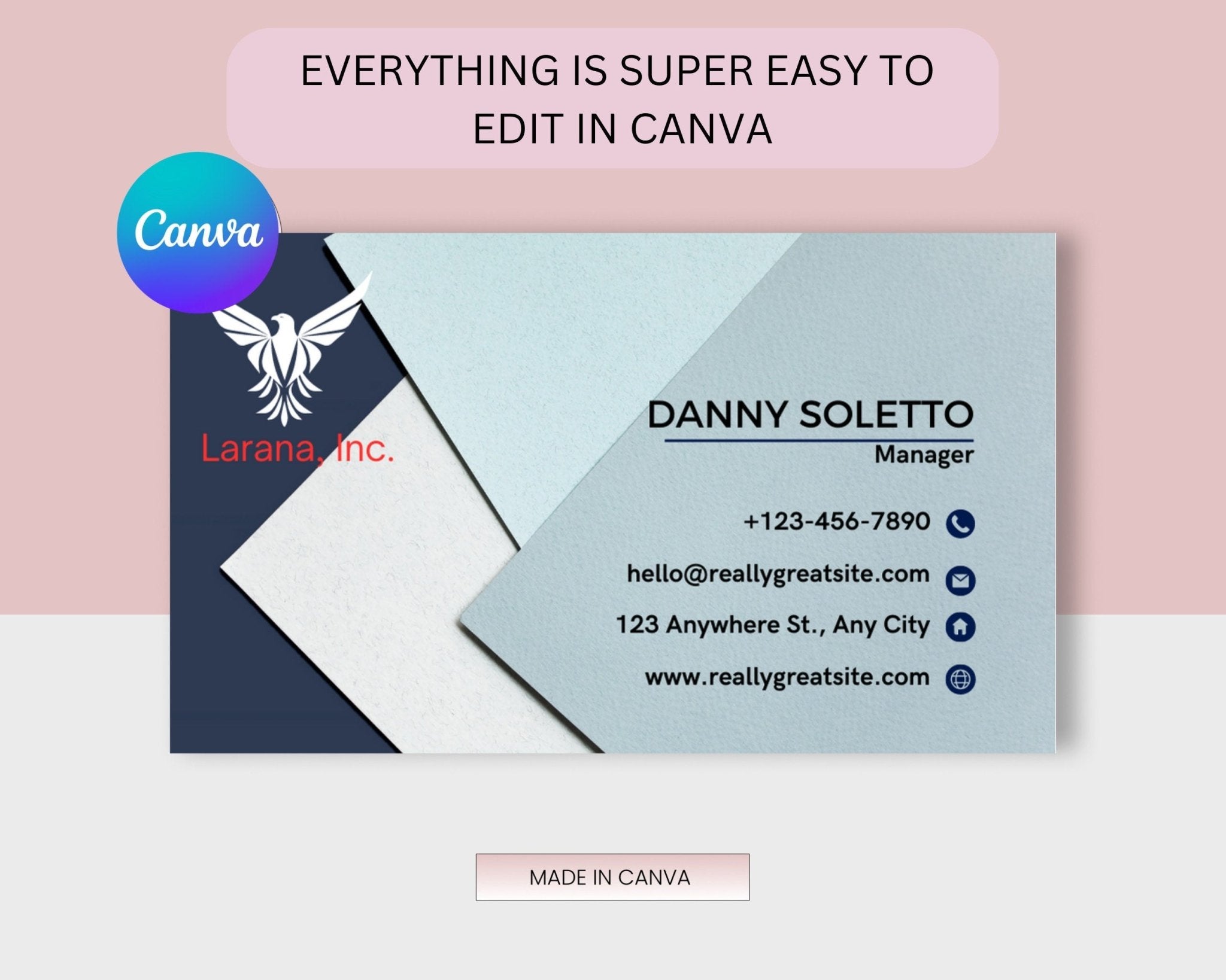 Printable minimalist business card for professionals