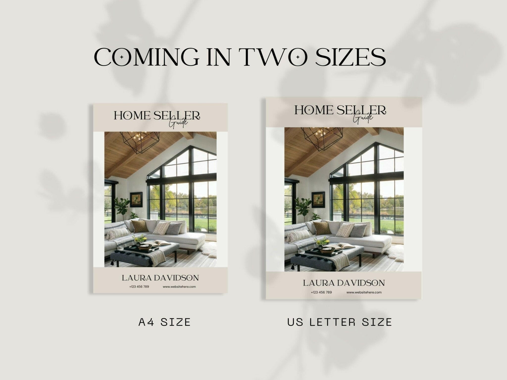 A4 and US Letter size printable seller booklet template