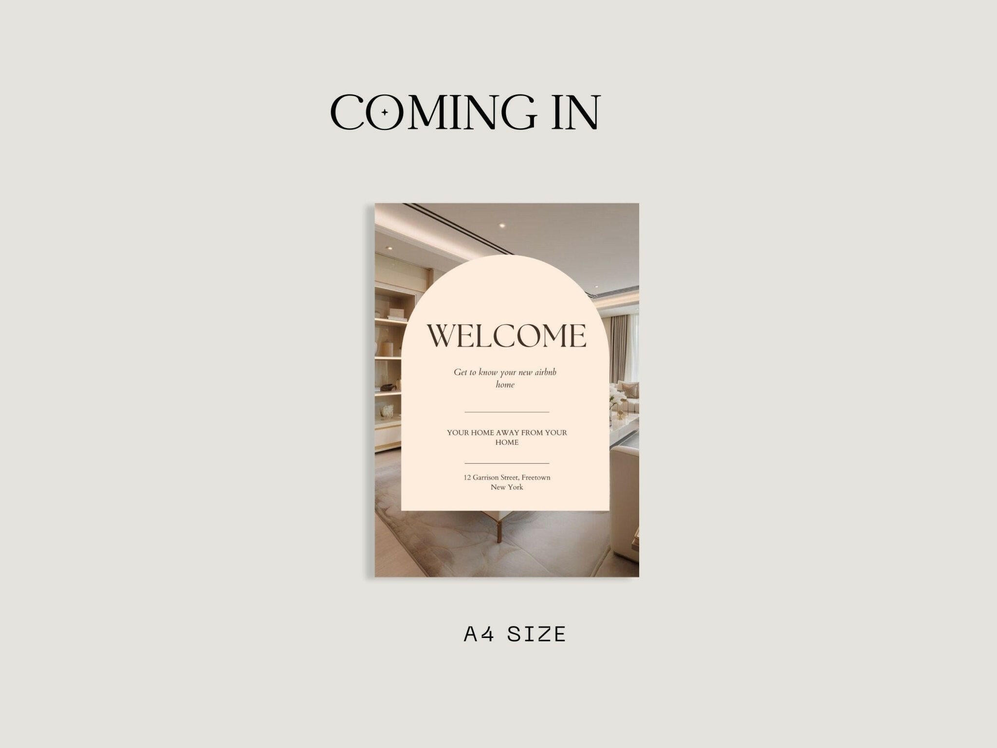 “Printable welcome book for short-term rentals”