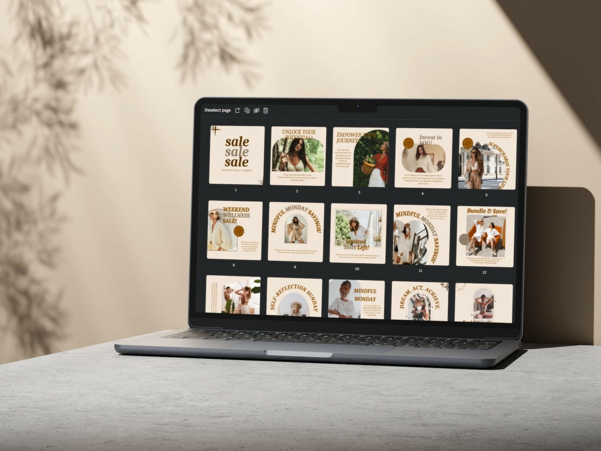 Mood board style Instagram carousel template