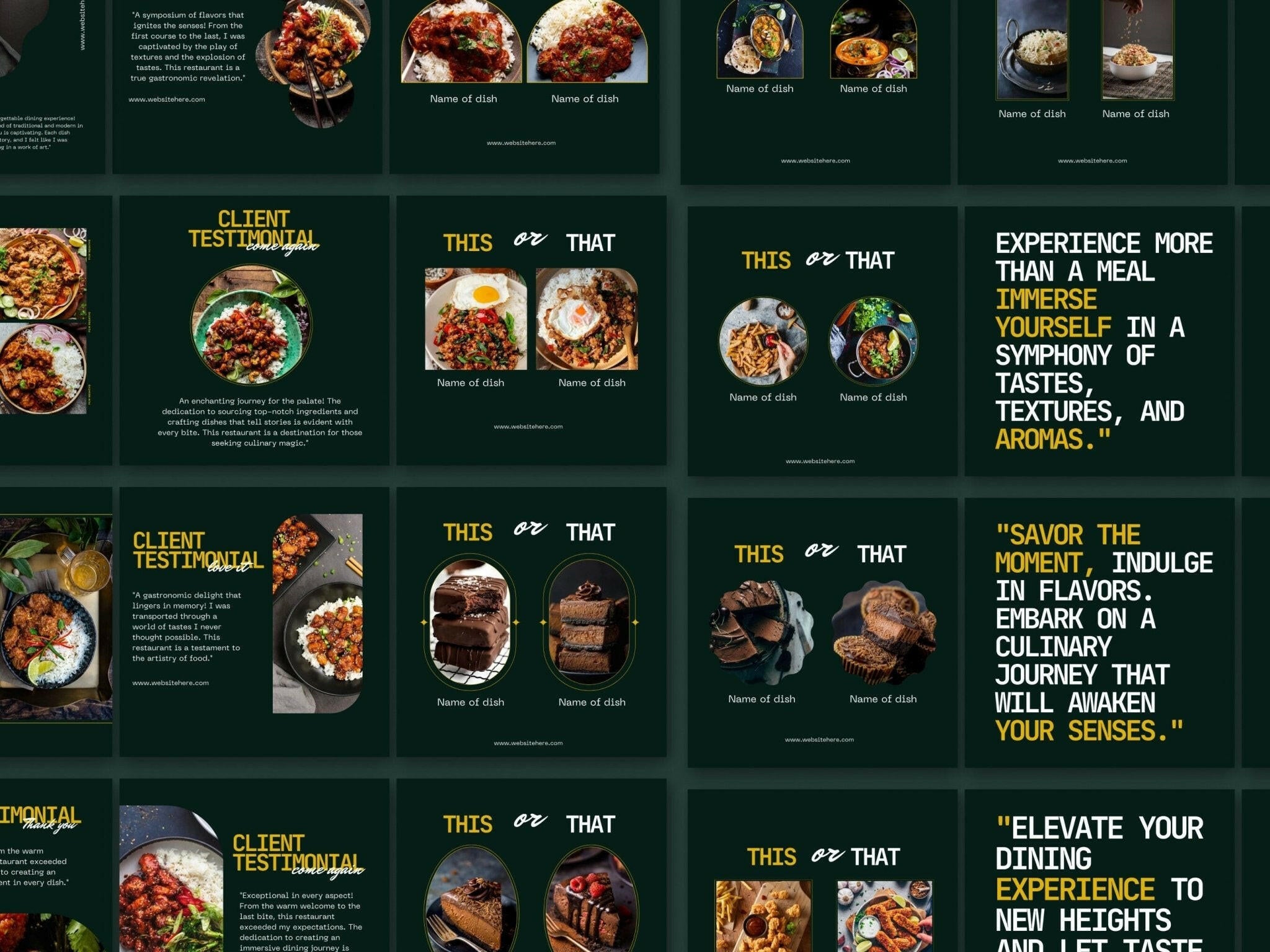 Digital marketing template pack for restaurants