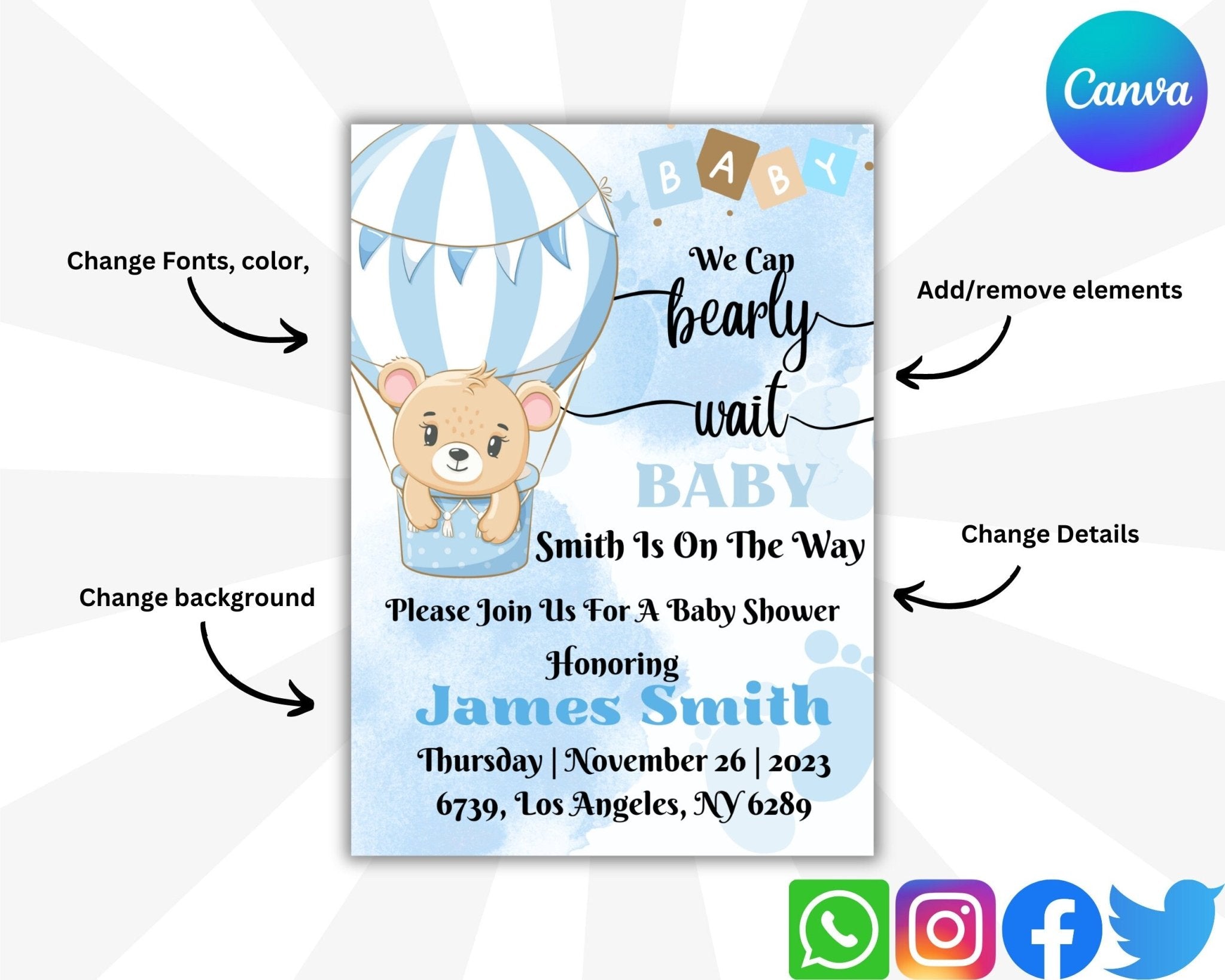 Close-up of text editing options in Canva