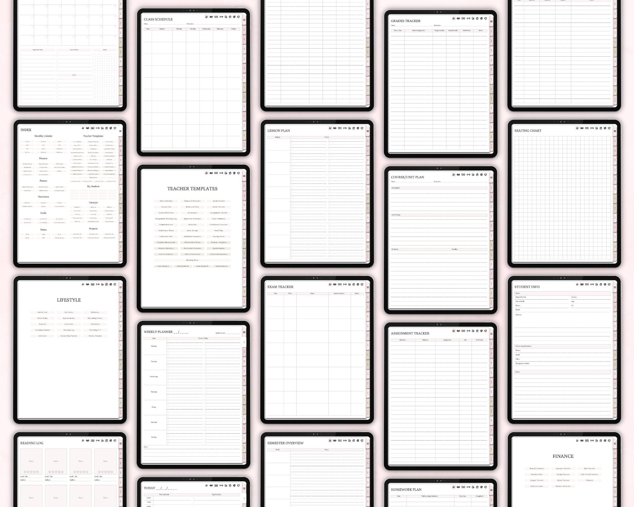 Finance and budgeting planner pages for educators