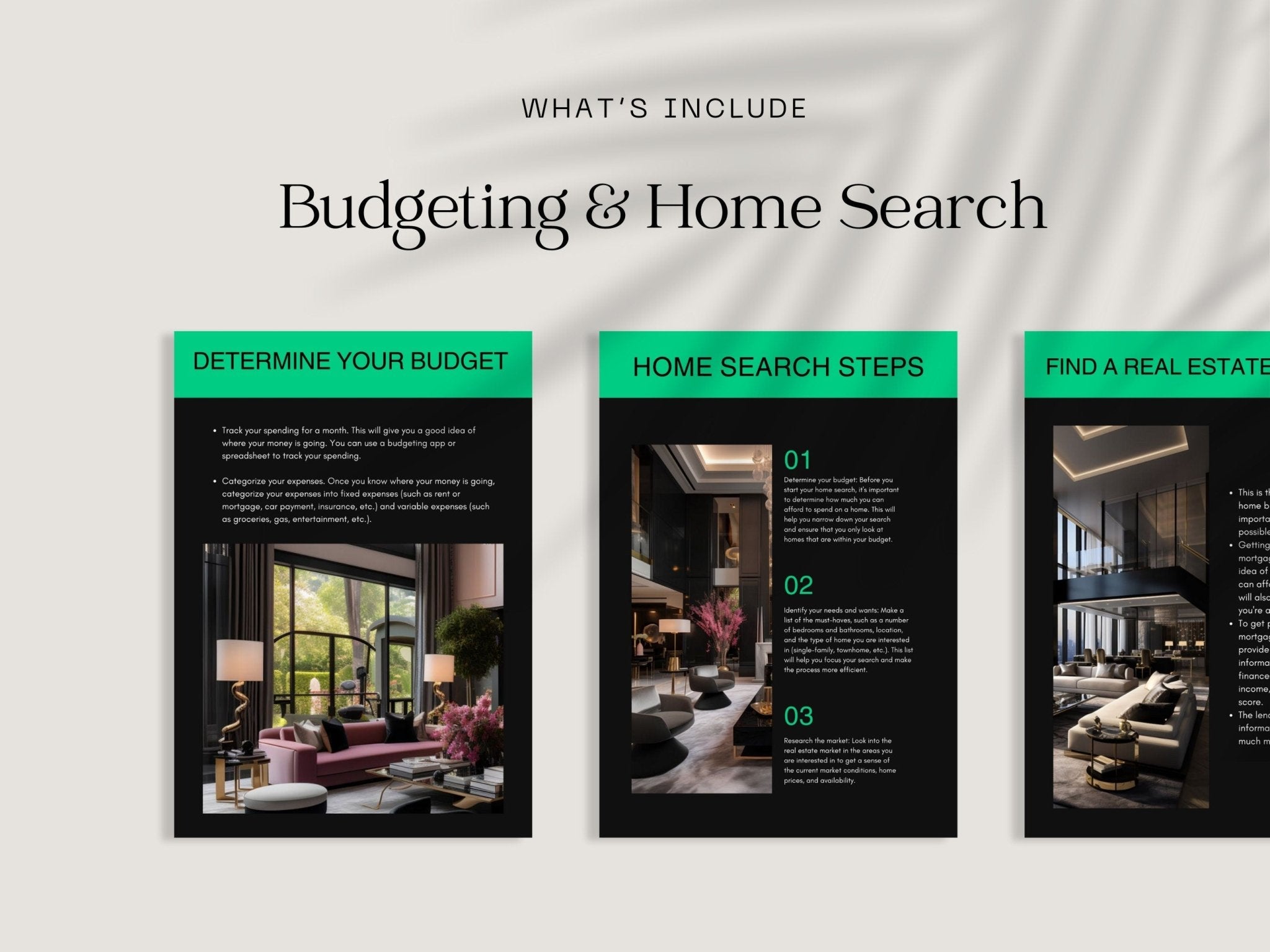 Editable buyer guide with step-by-step home-buying process