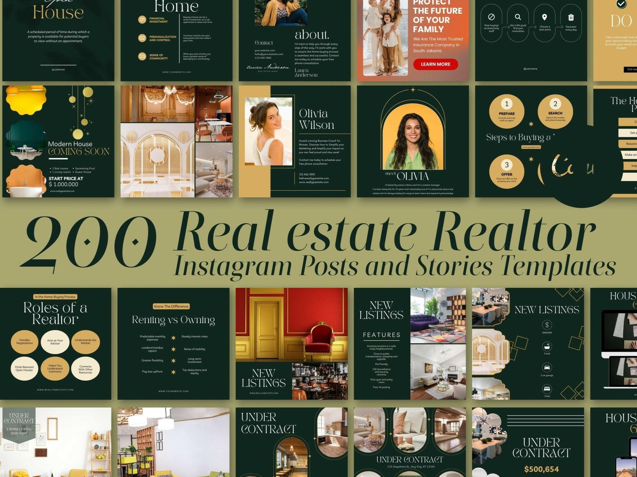 “Luxury real estate Instagram templates for Canva”