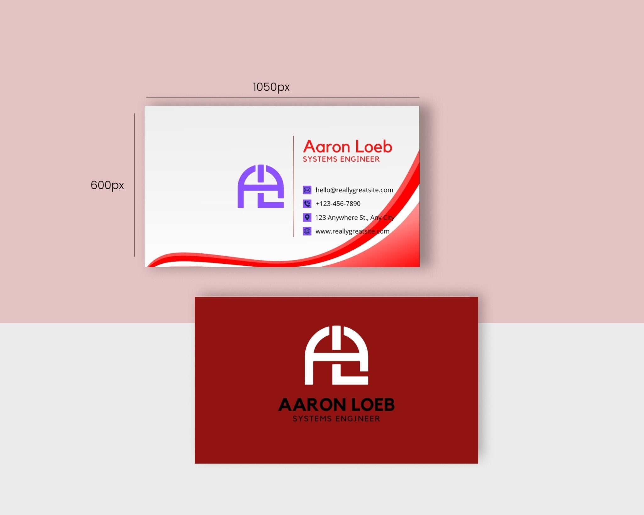 DIY business card with social icons