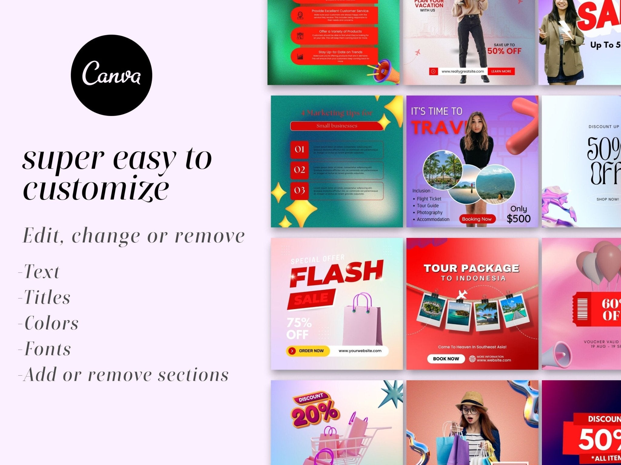 Gradient themed Instagram post with text overlay