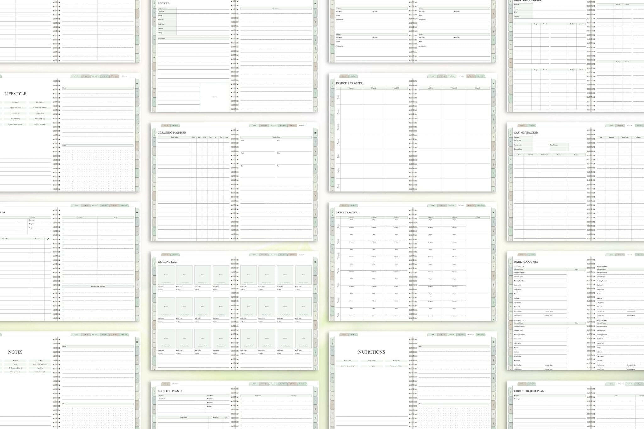 Goodnotes student planner with class schedule and habit tracker