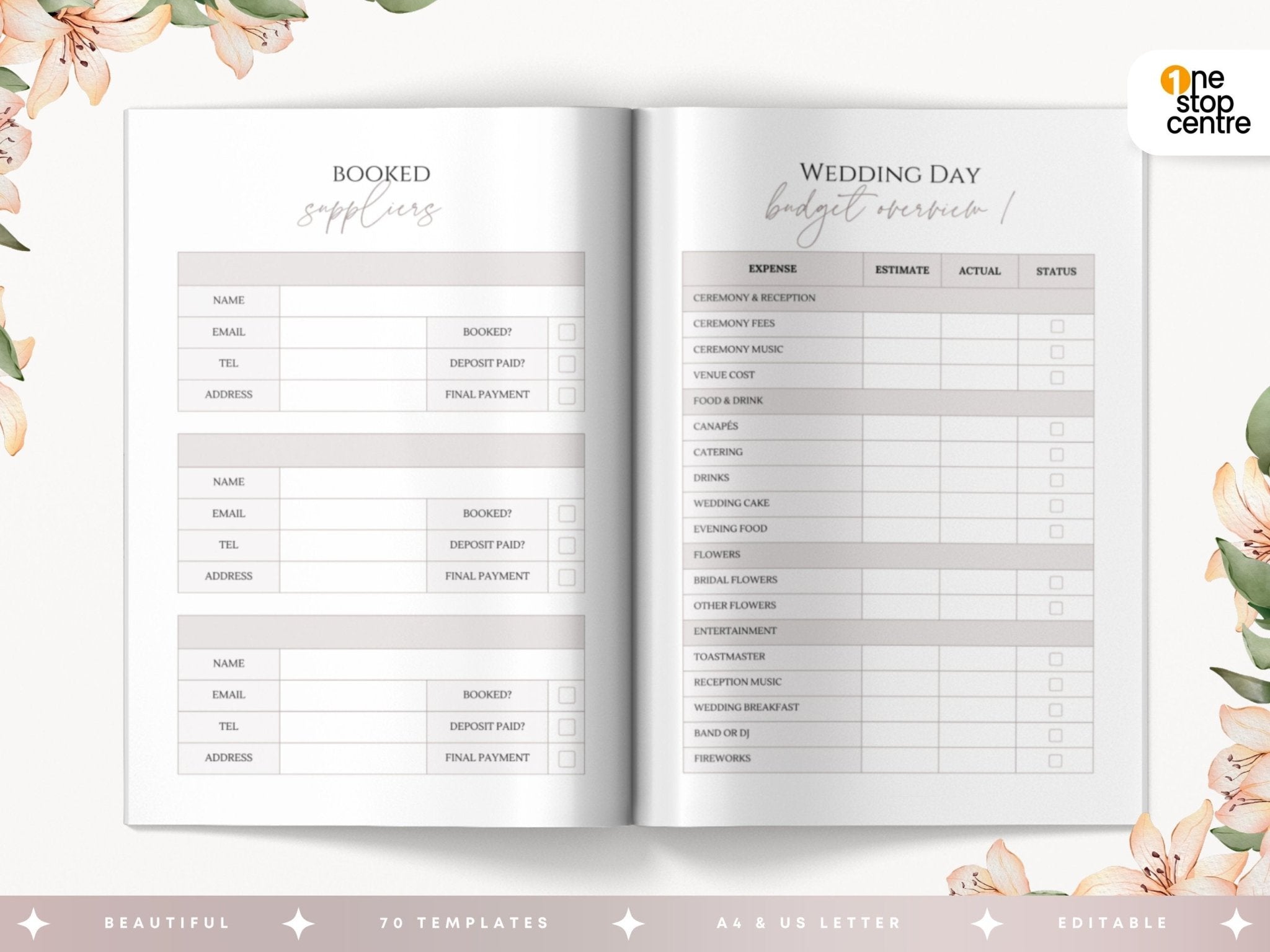 "Bride’s wedding organizer with checklist"