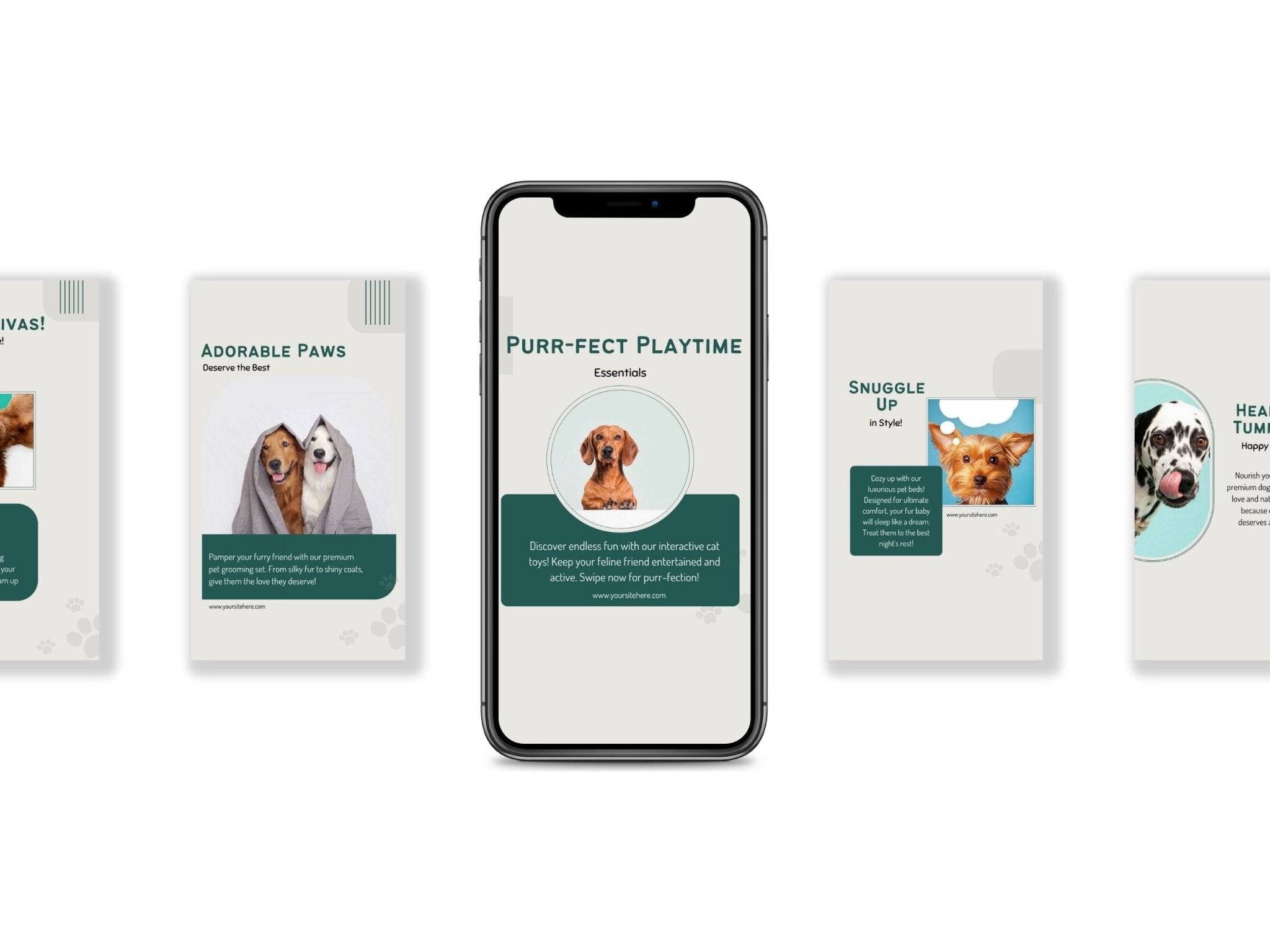Canva story template for cat care promotion