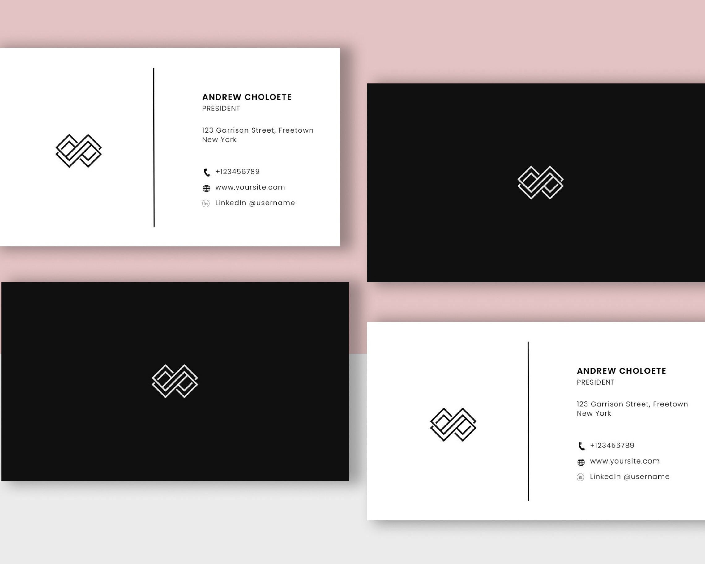 Editable text and fonts in business card design