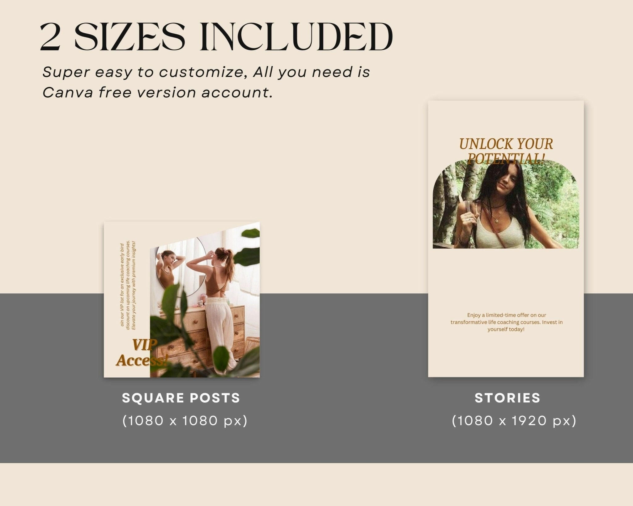 Flash sale Instagram post in earthy tones