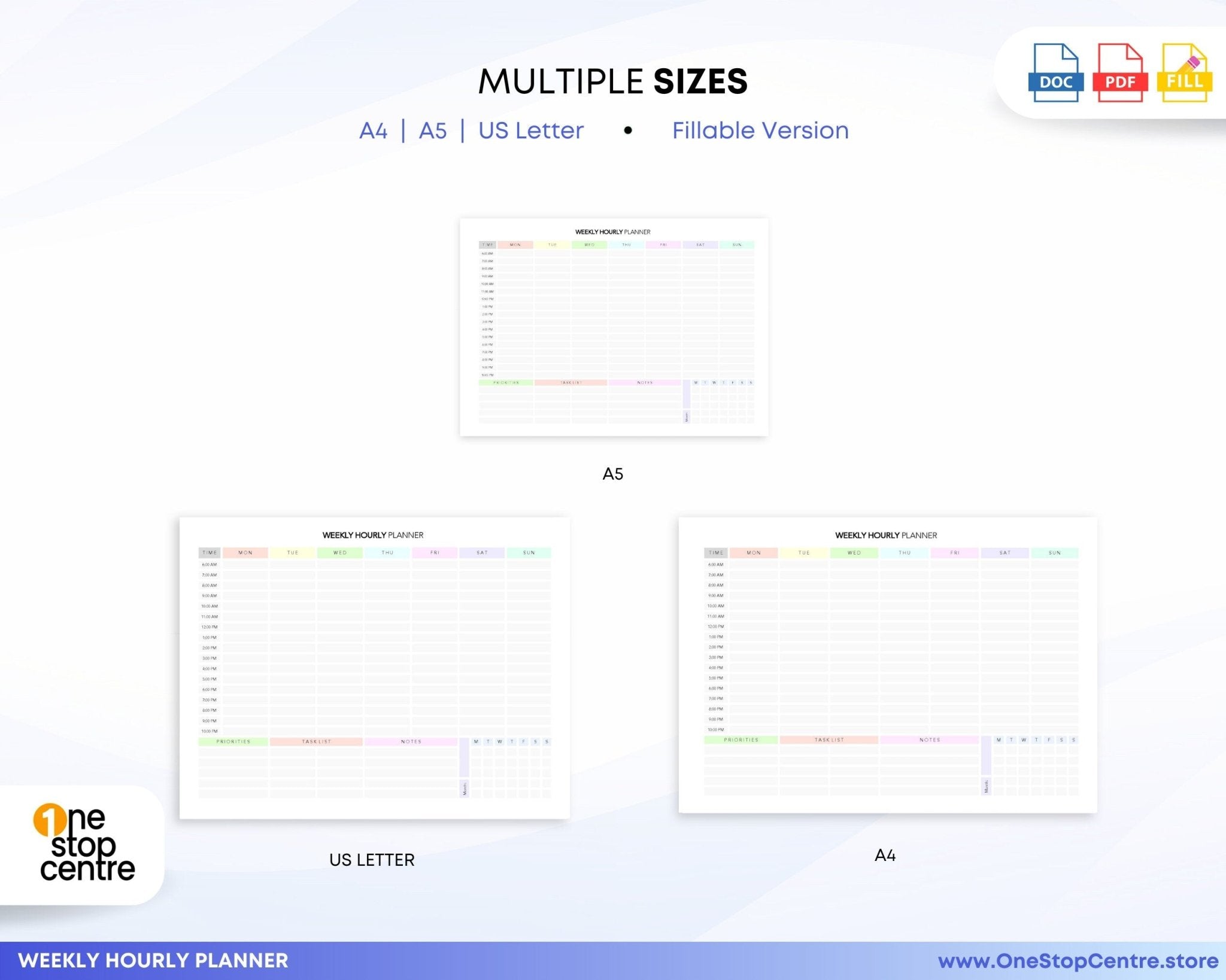 Editable Daily and Weekly Organizer Layout