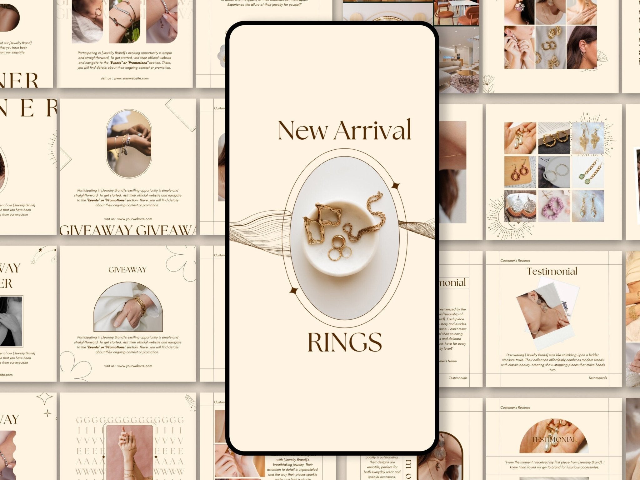 Professional jewelry marketing kit for social media