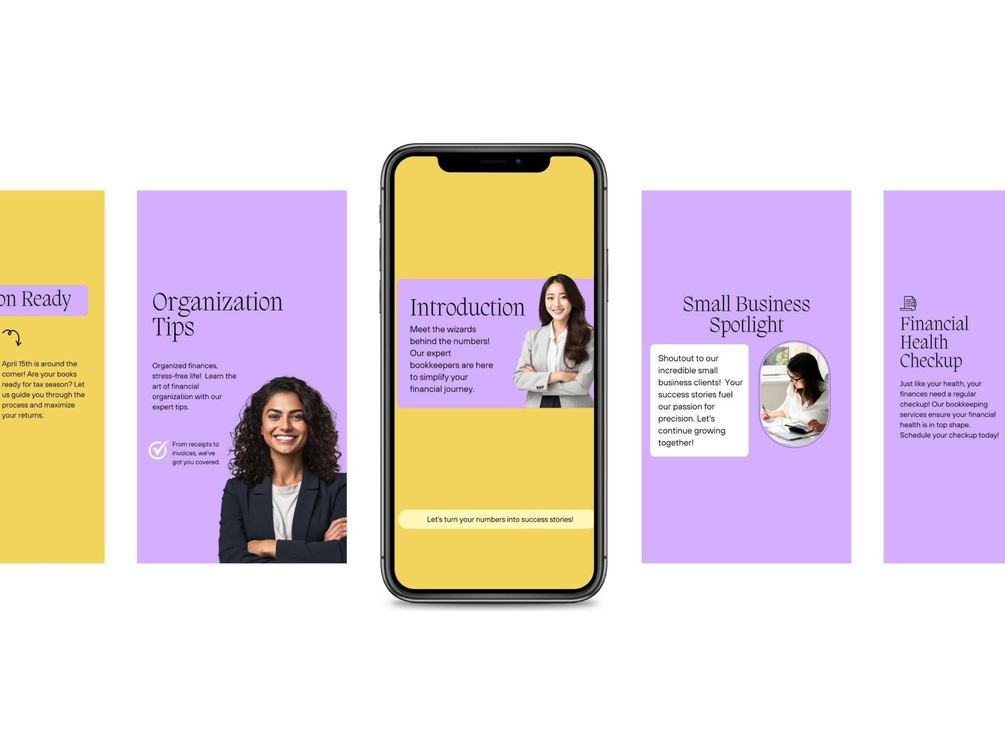 Digital download of accounting and bookkeeping Instagram templates from OneStopCentre