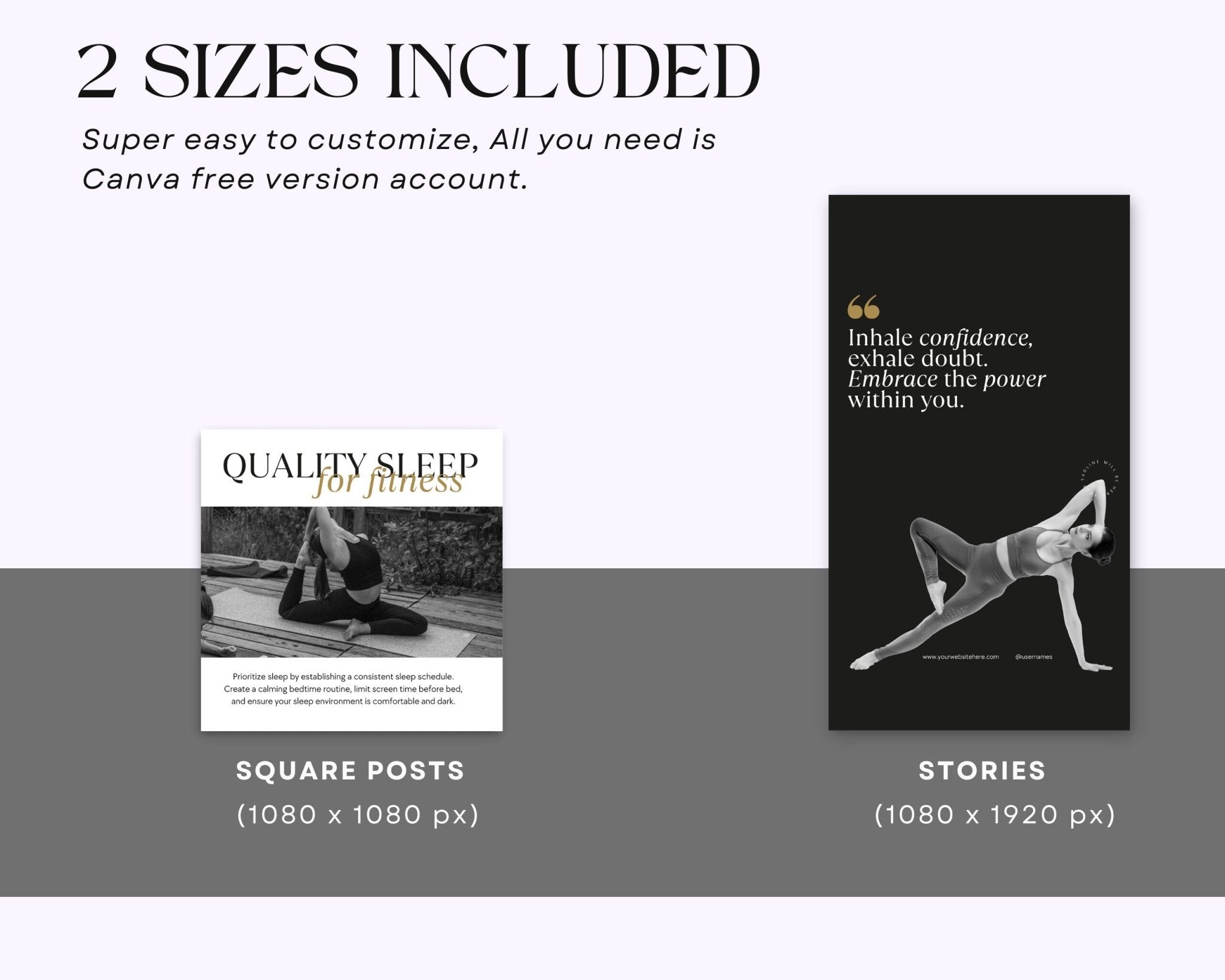 Fitness coach Instagram pack – posts, promos, testimonials