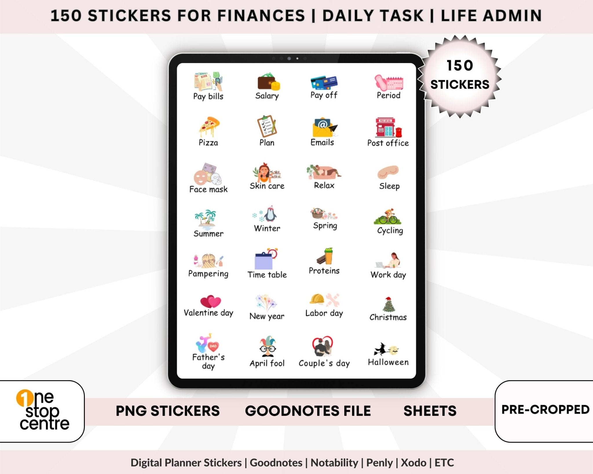 important days stickers like fathers day, mothers day , Halloween. Christmas and much more