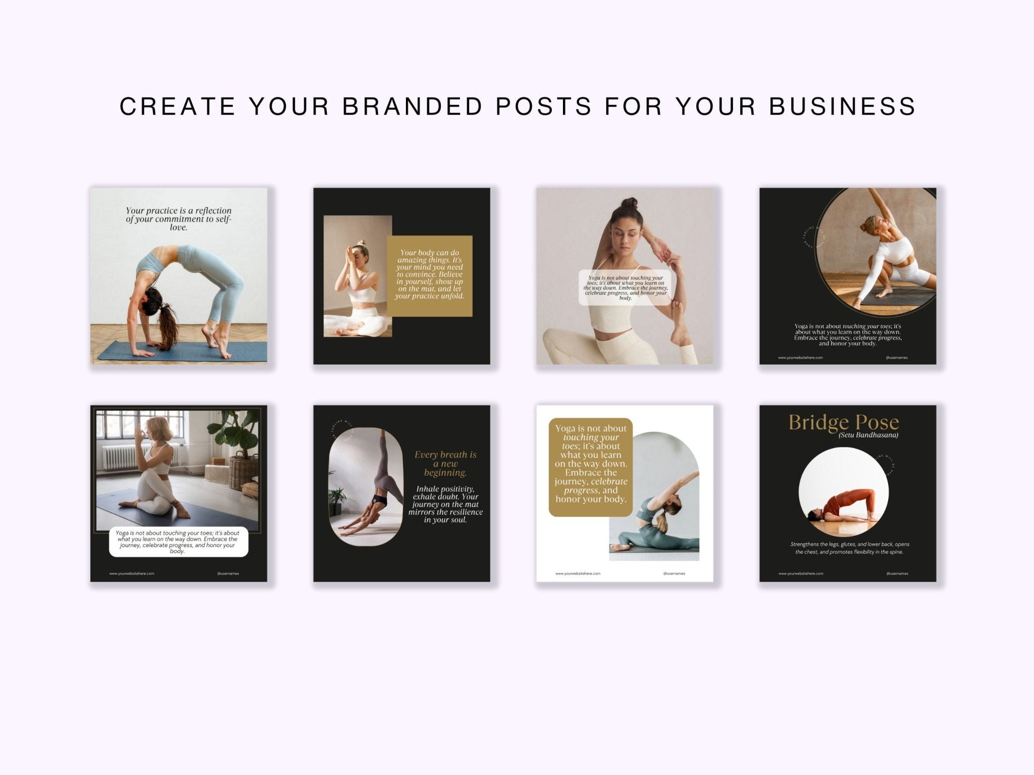 Canva bundle for yoga instructors and personal trainers