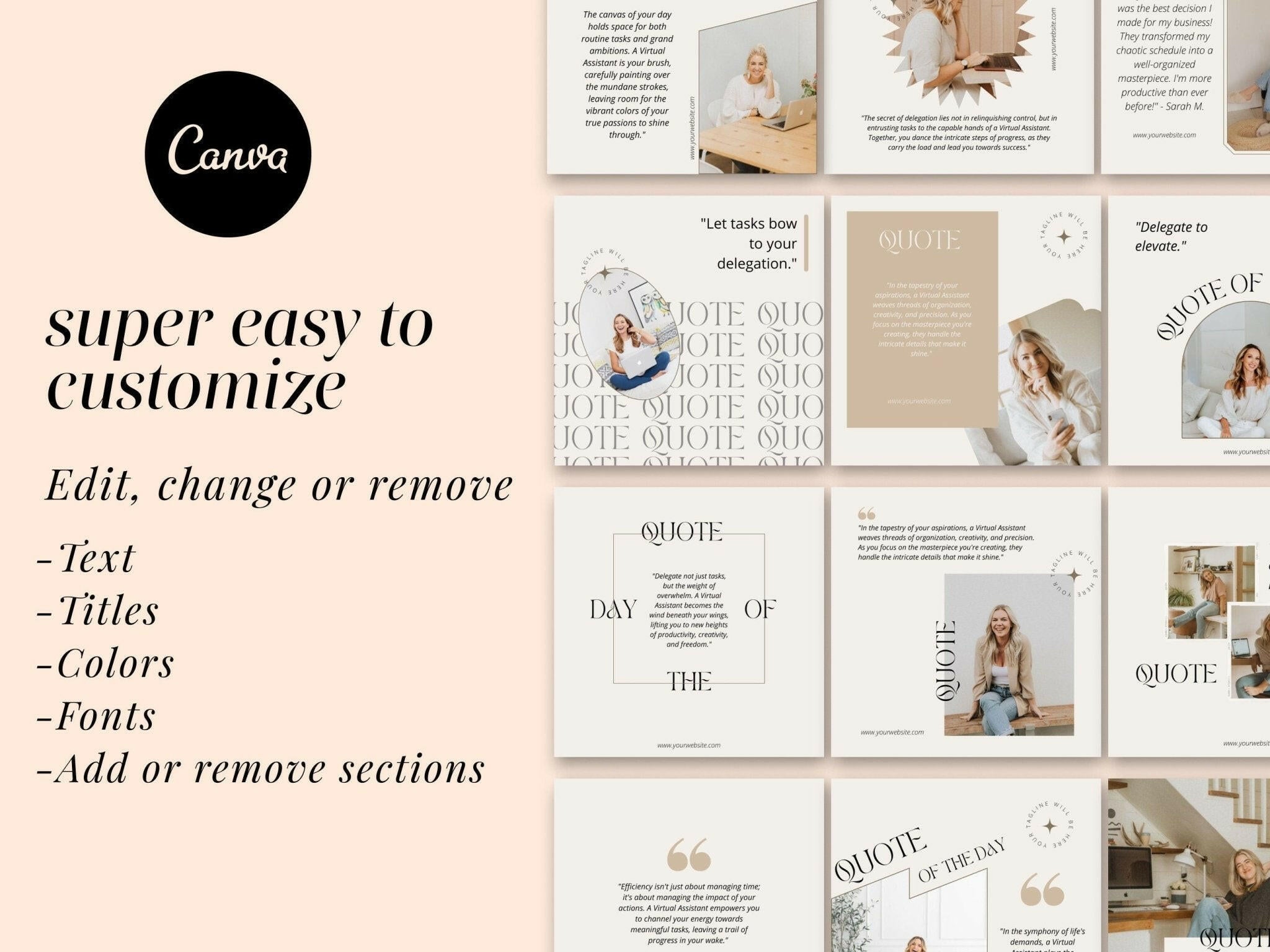 Story template promoting VA services and packages