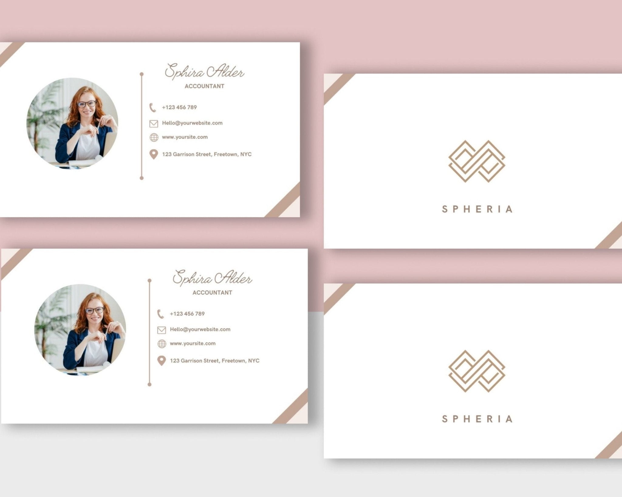 Canva business card design featuring personal image