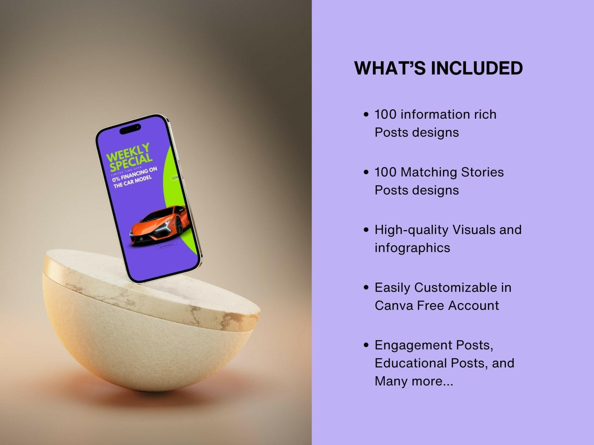 Automotive Instagram marketing templates 2025