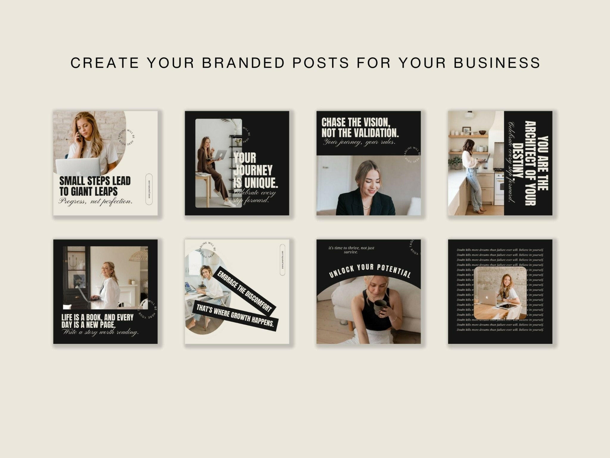 Quote post template for mindset coaching