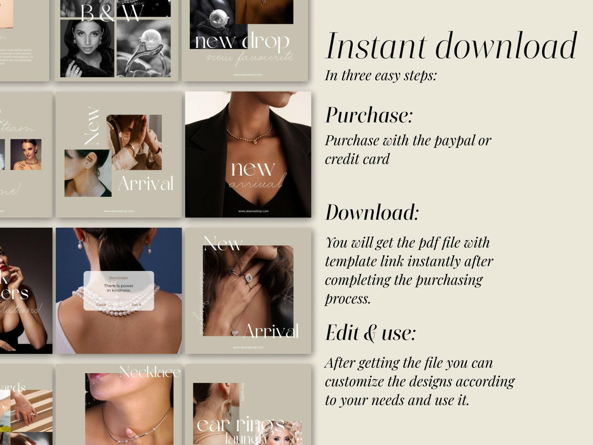 Earring collection sale announcement Instagram post