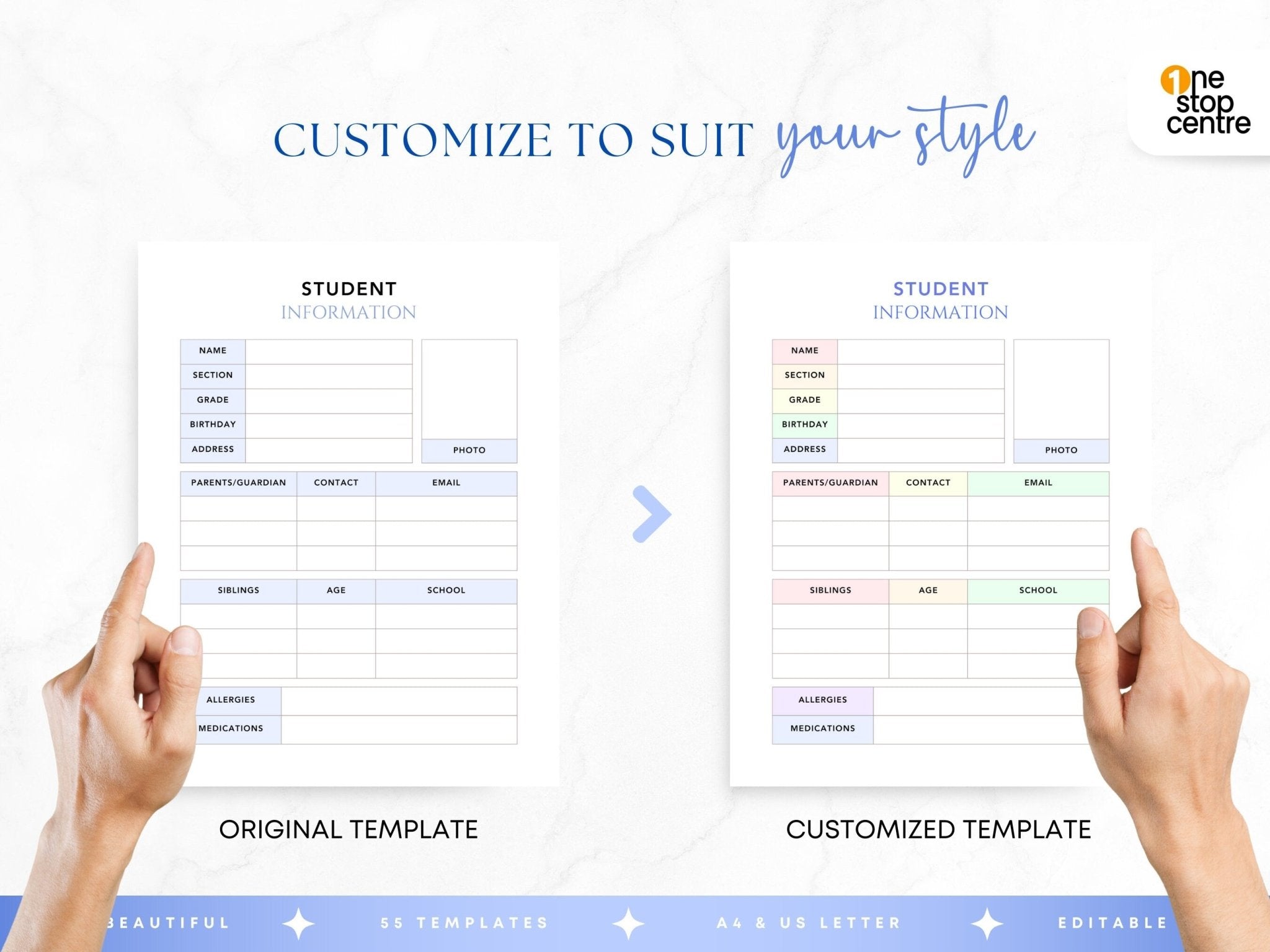 Printable classroom organization and lesson planning tool