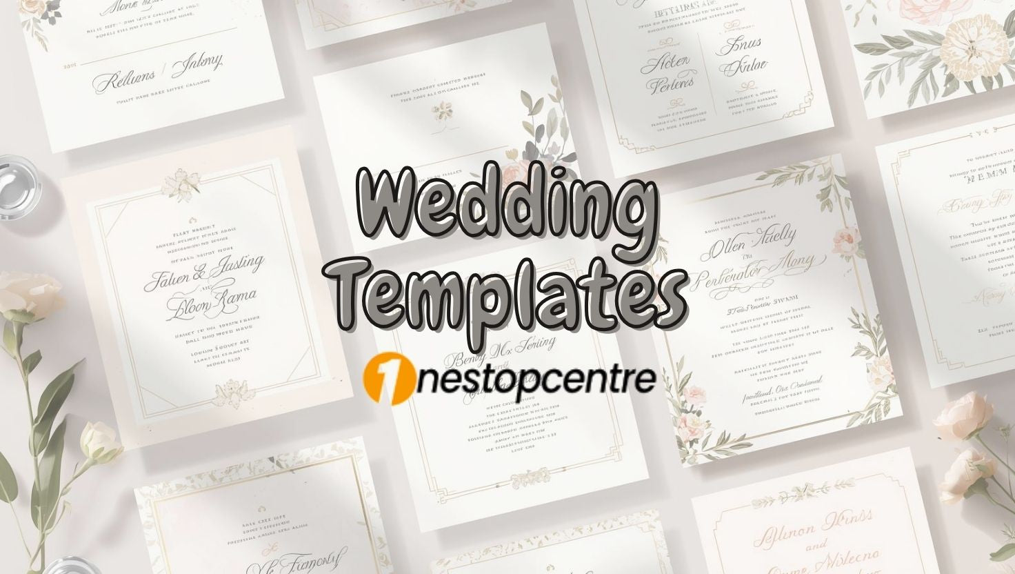 Wedding editable templates invitation, planners collection by onestopcentre