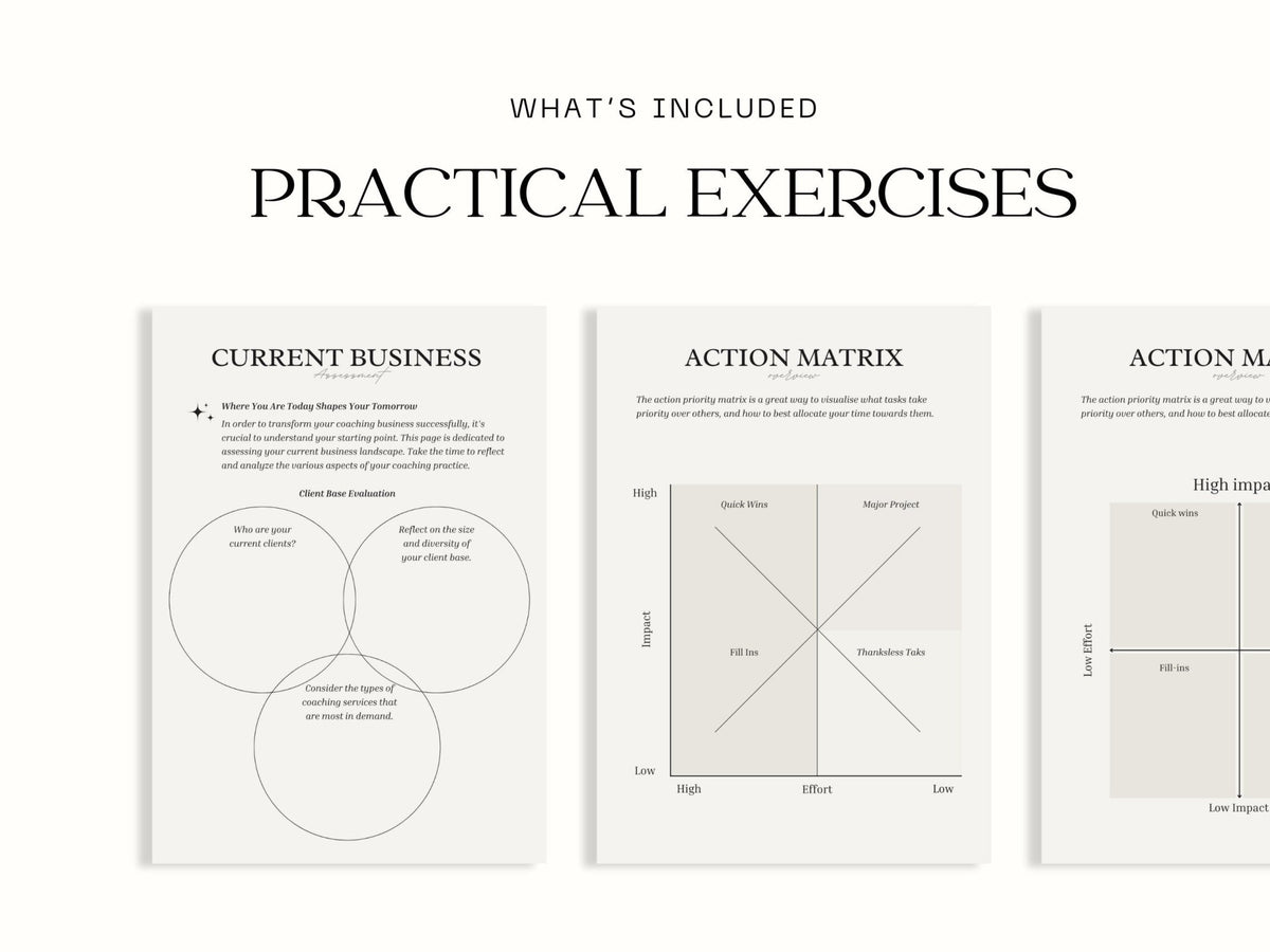 150 Coaching Worksheets Canva Templates for Life Coaches