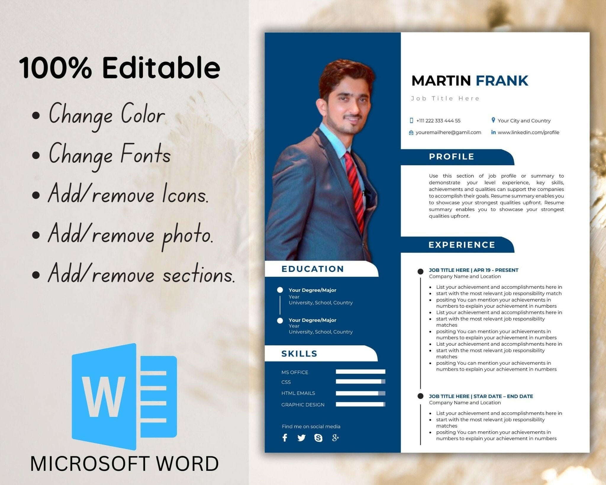 Resume with photo 