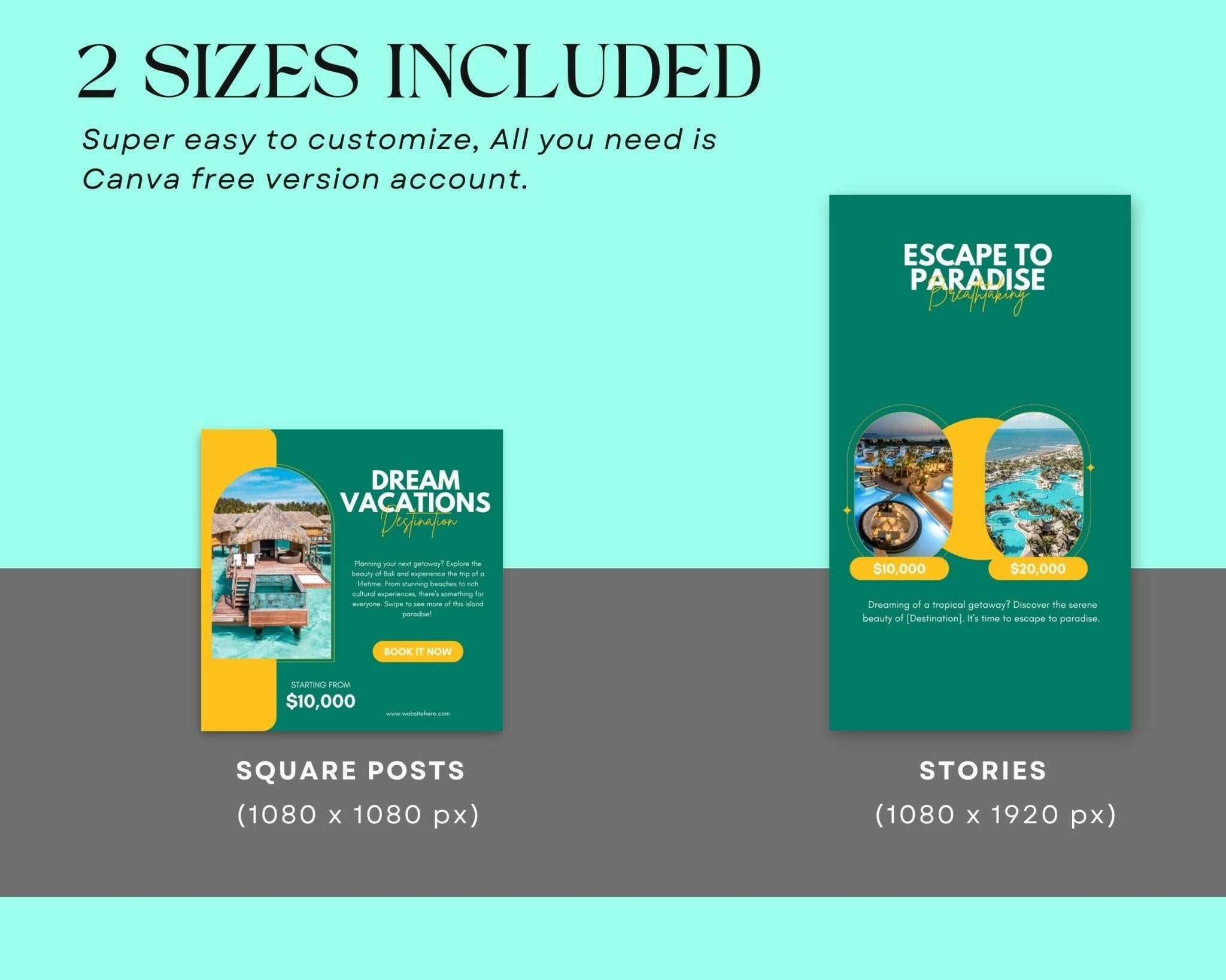 Professional Canva designs for resort promotions