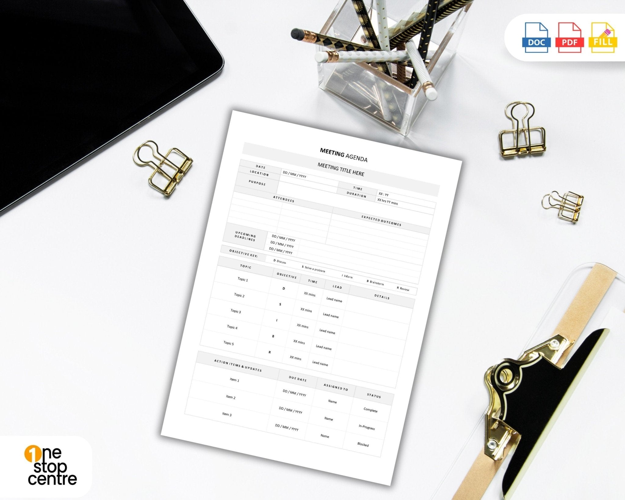 editable meeting agenda template 