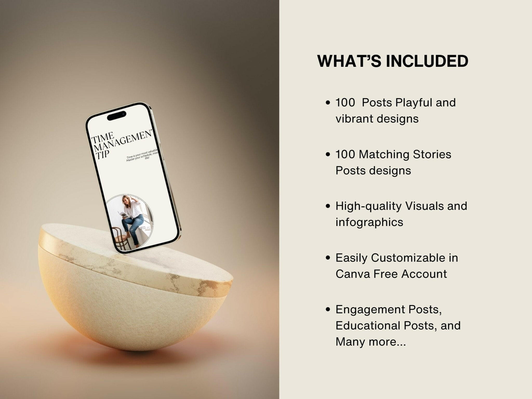 What's included Instagram story set for virtual assistants, minimalist style