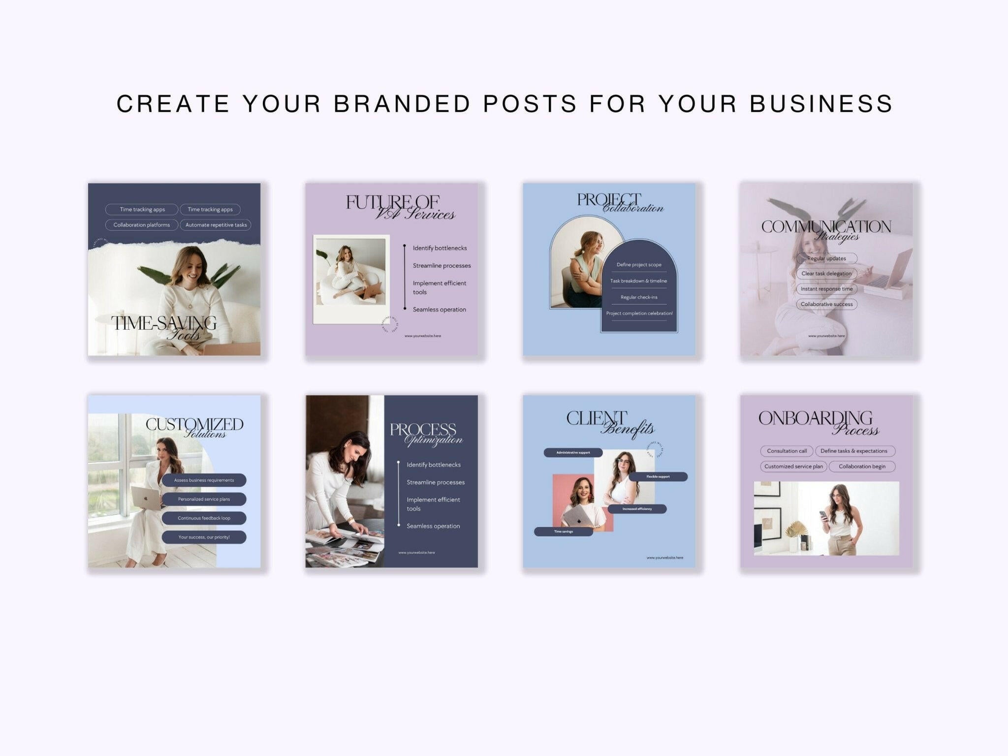 Freelancer Instagram post designs editable in Canva