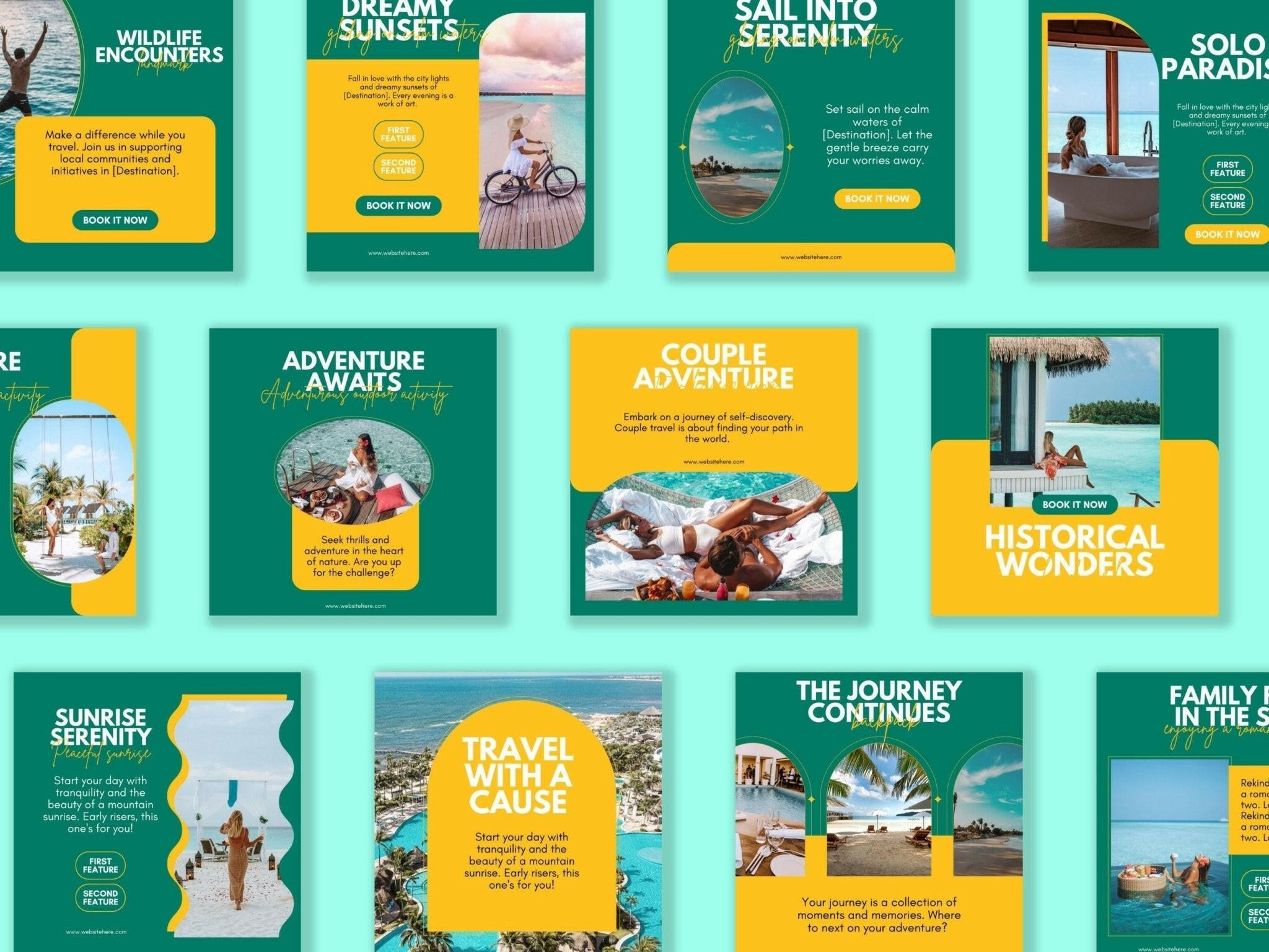 Resort Instagram story templates for promotions