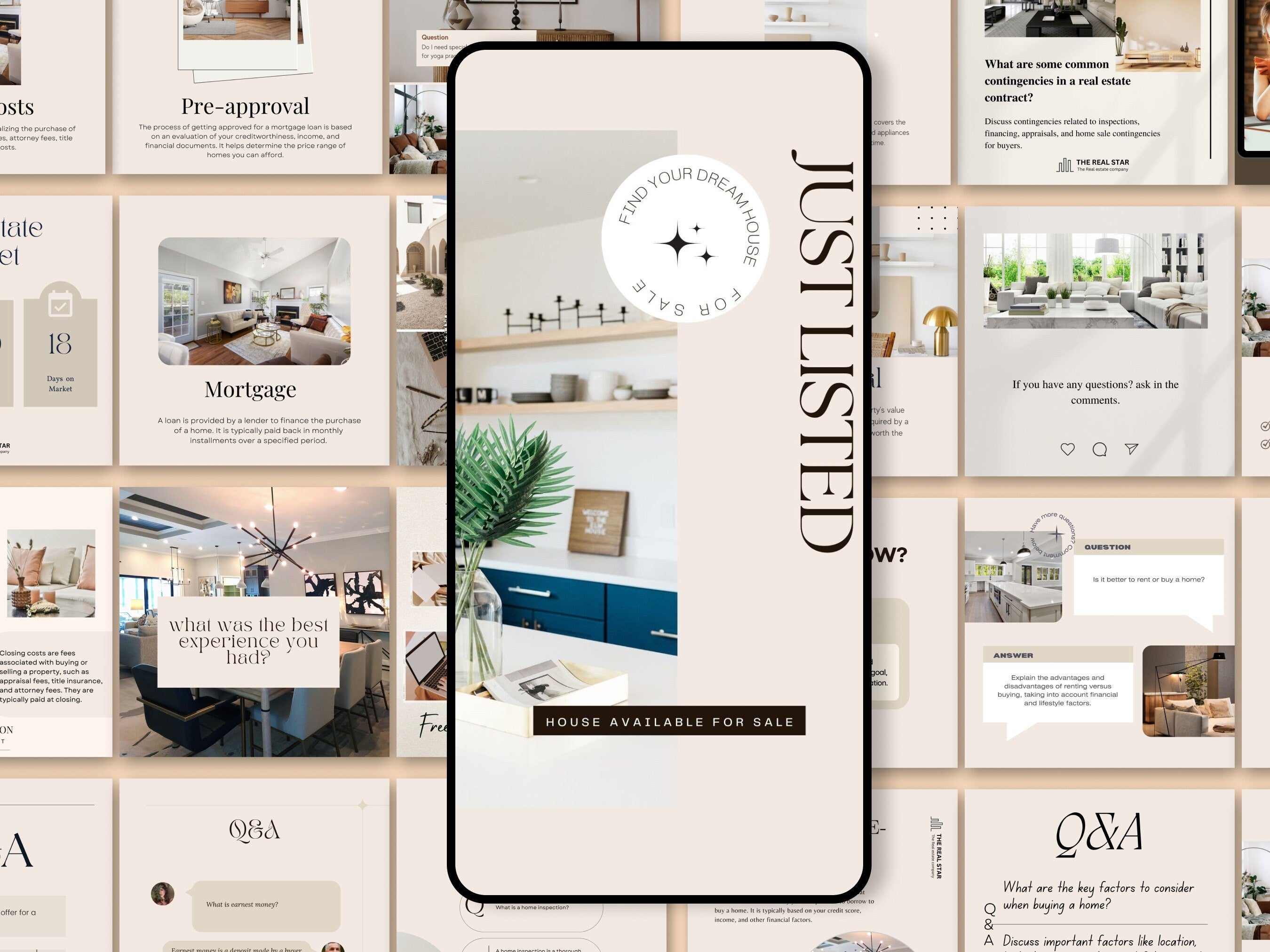 Editable Canva template for real estate Instagram story.