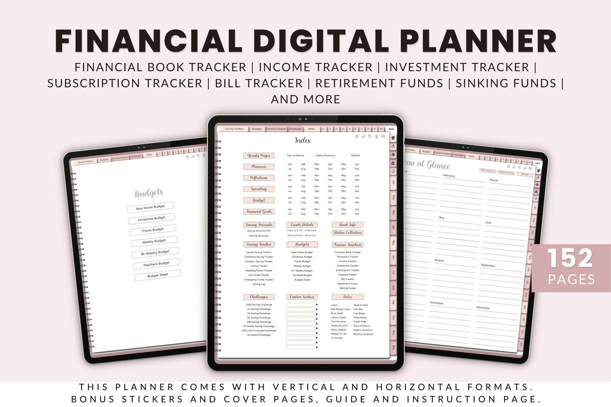 "Savings tracker and monthly budget template on tablet screen"