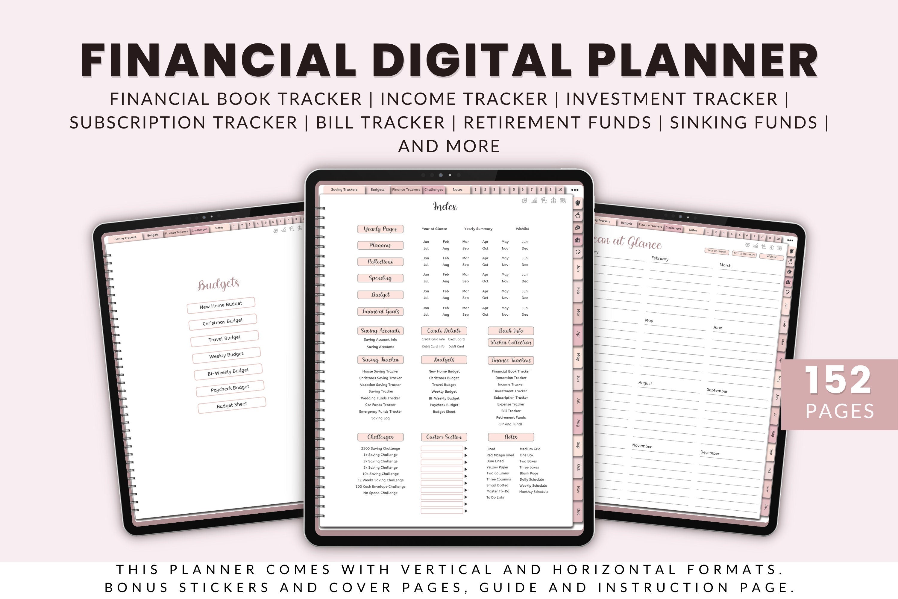 "Savings tracker and monthly budget template on tablet screen"