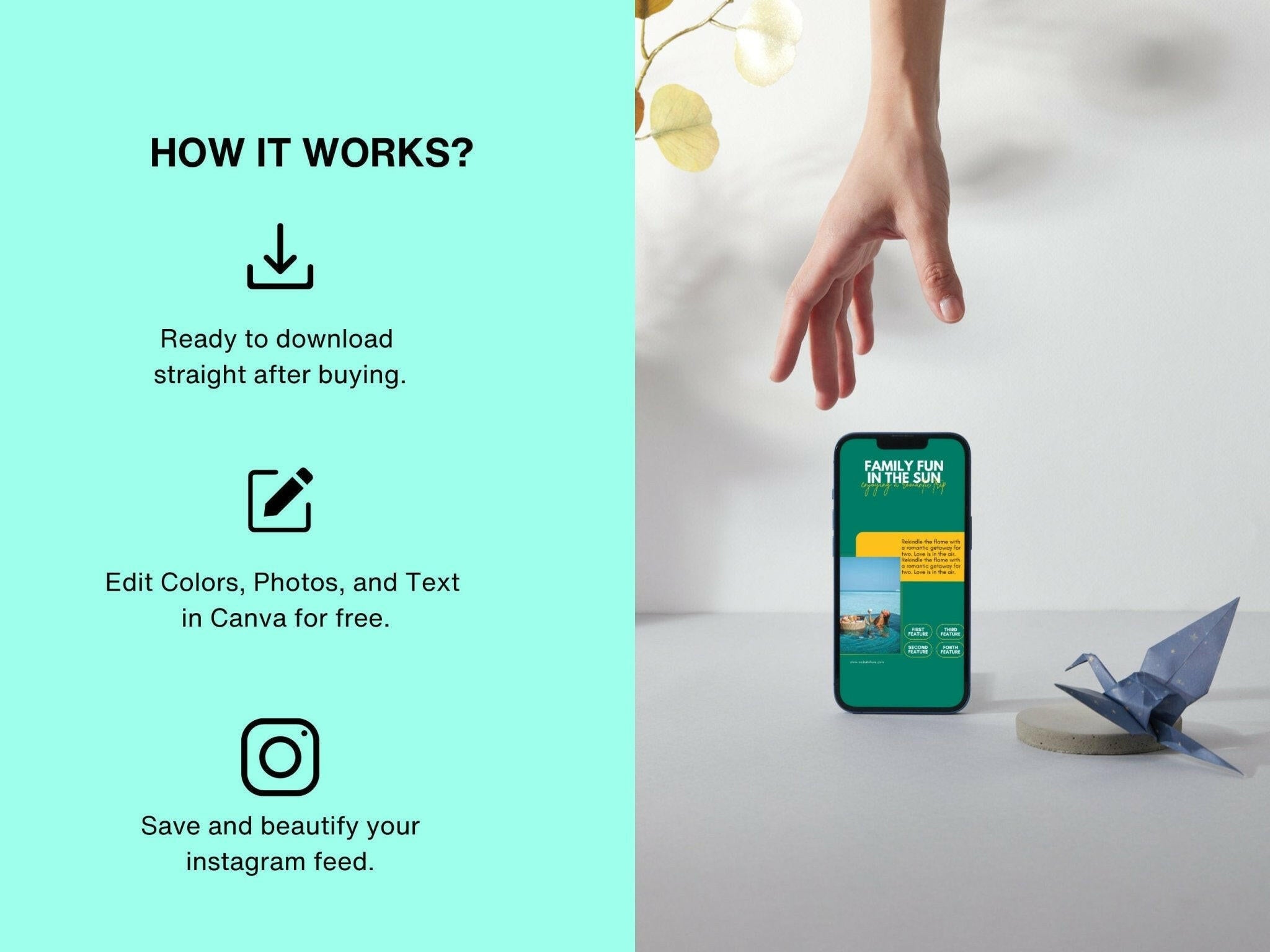 Instagram marketing templates for hotel bookings