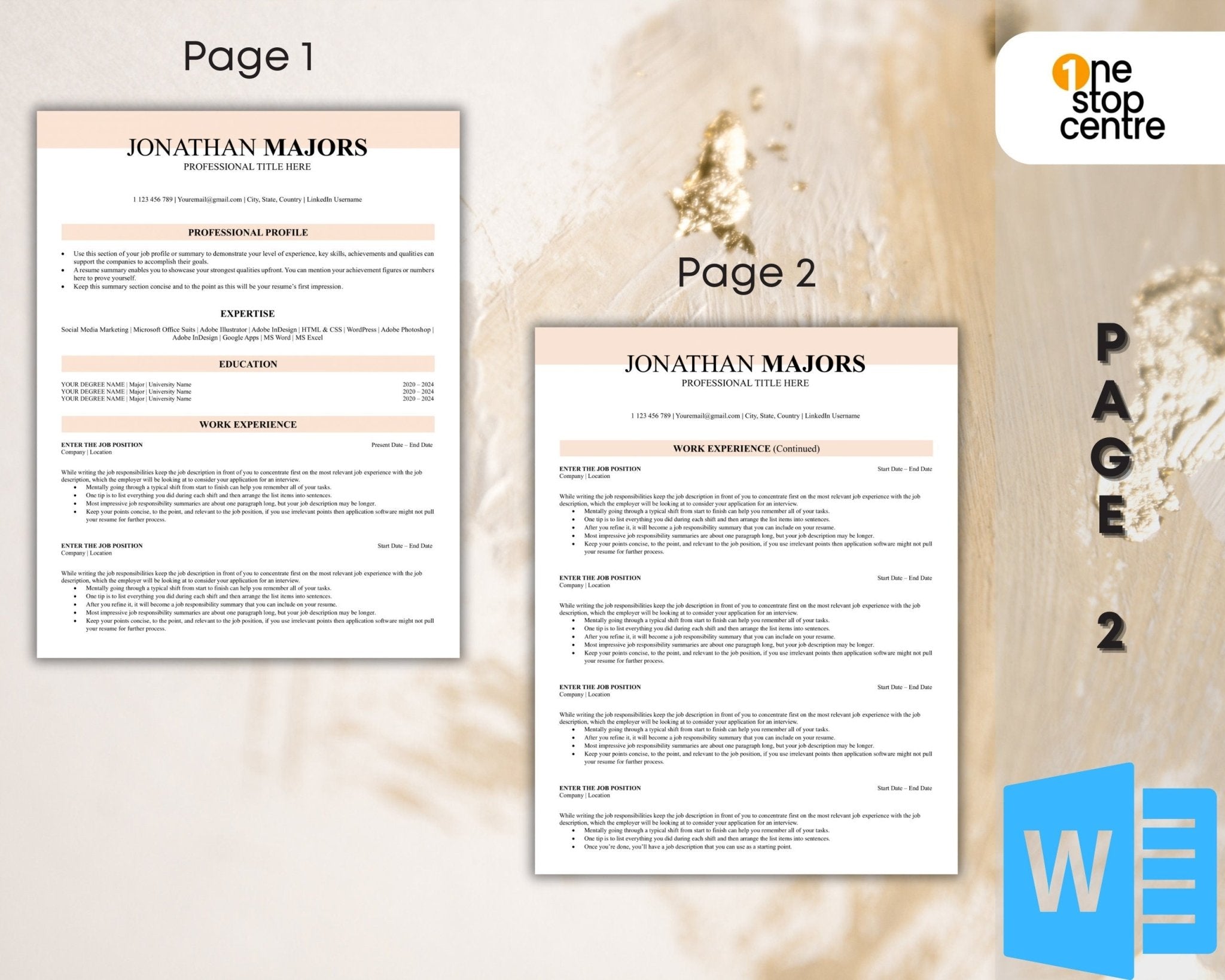 Clean resume design for corporate and tech job seekers